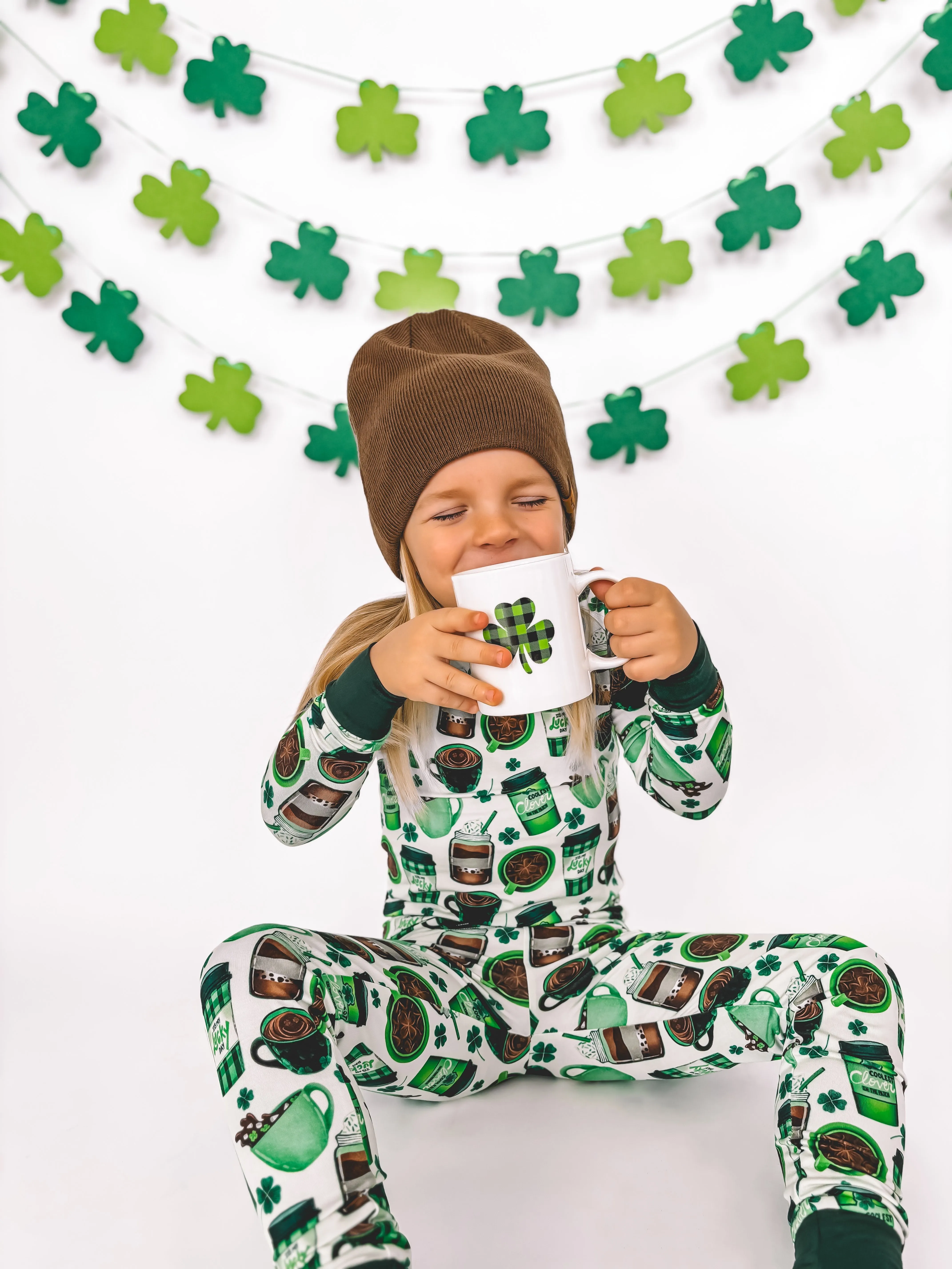 Lucky Latte 2 Piece Pajama Set