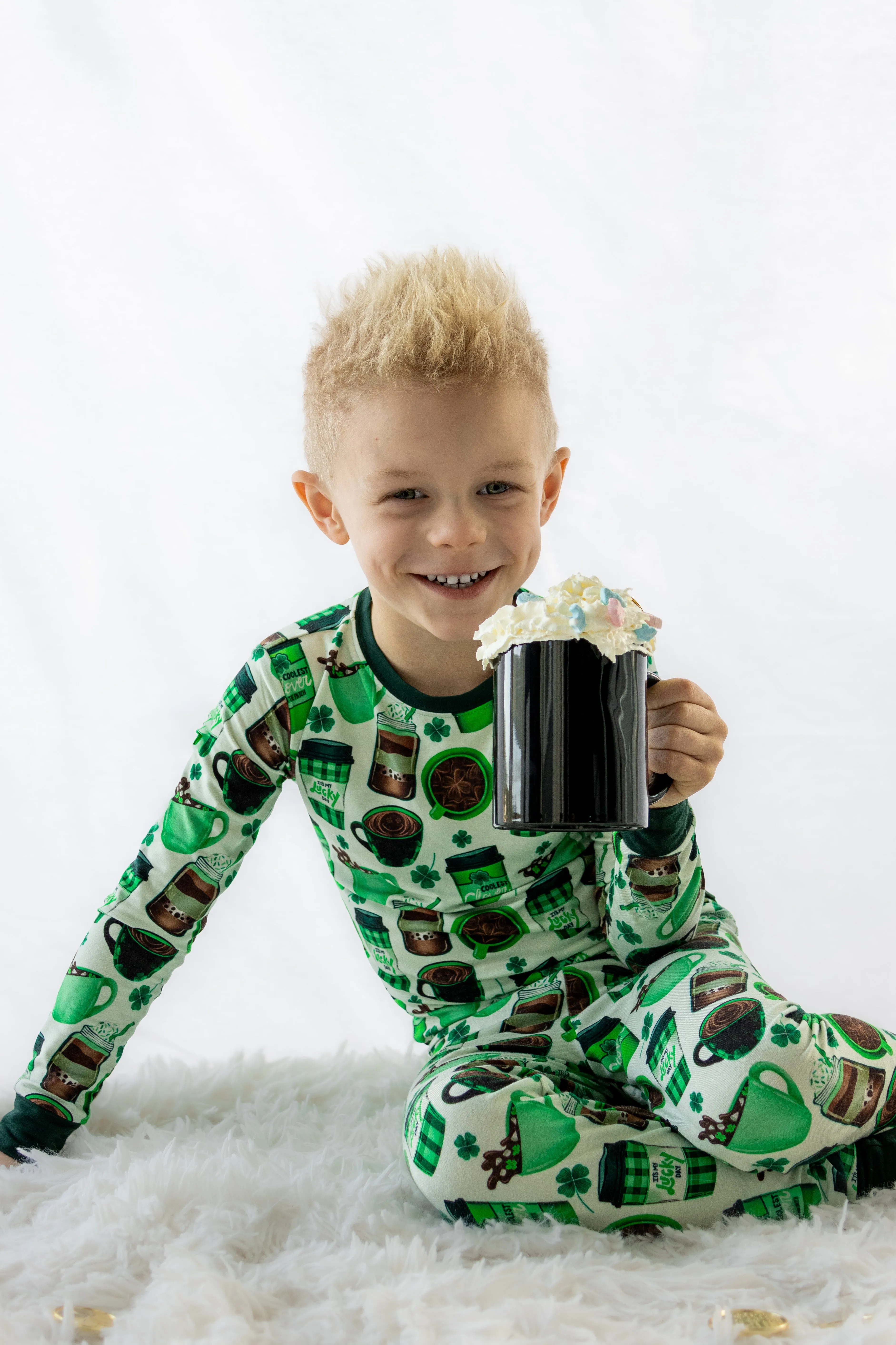 Lucky Latte 2 Piece Pajama Set