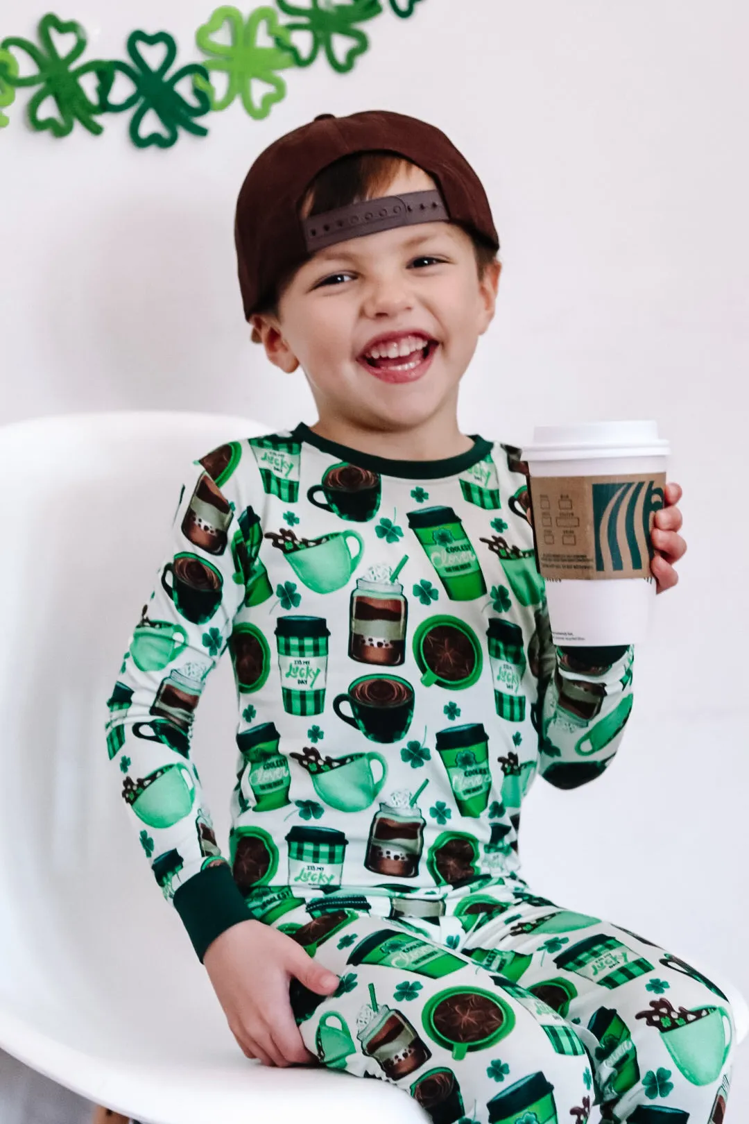 Lucky Latte 2 Piece Pajama Set