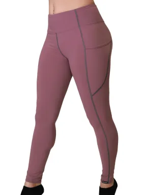 MAUVE POCKETED RIDING LEGGING