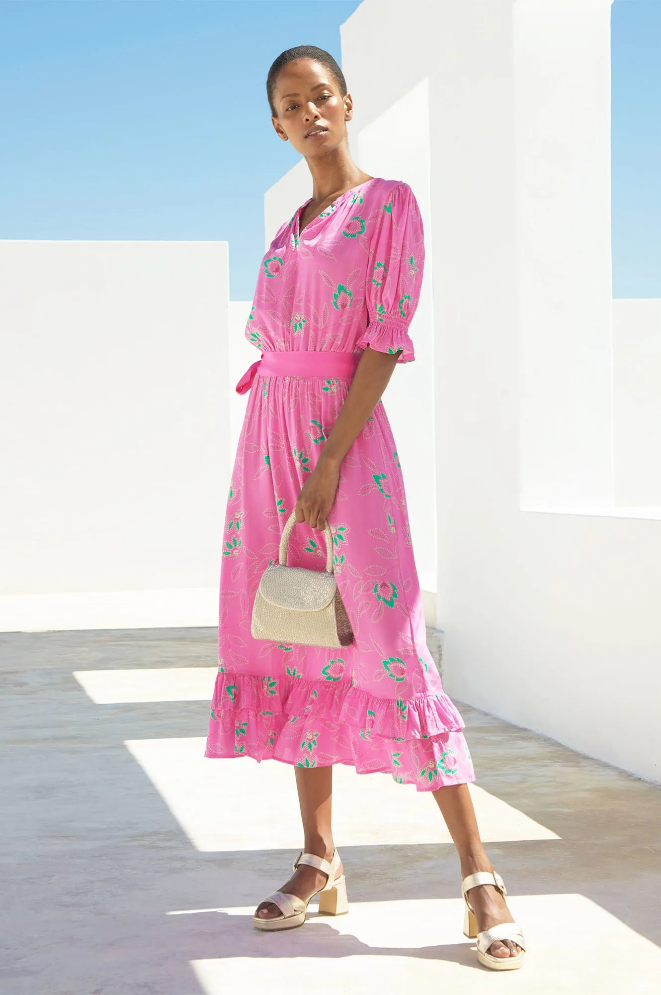 Melanie EcoVero™ Dress | Waterlily Pink