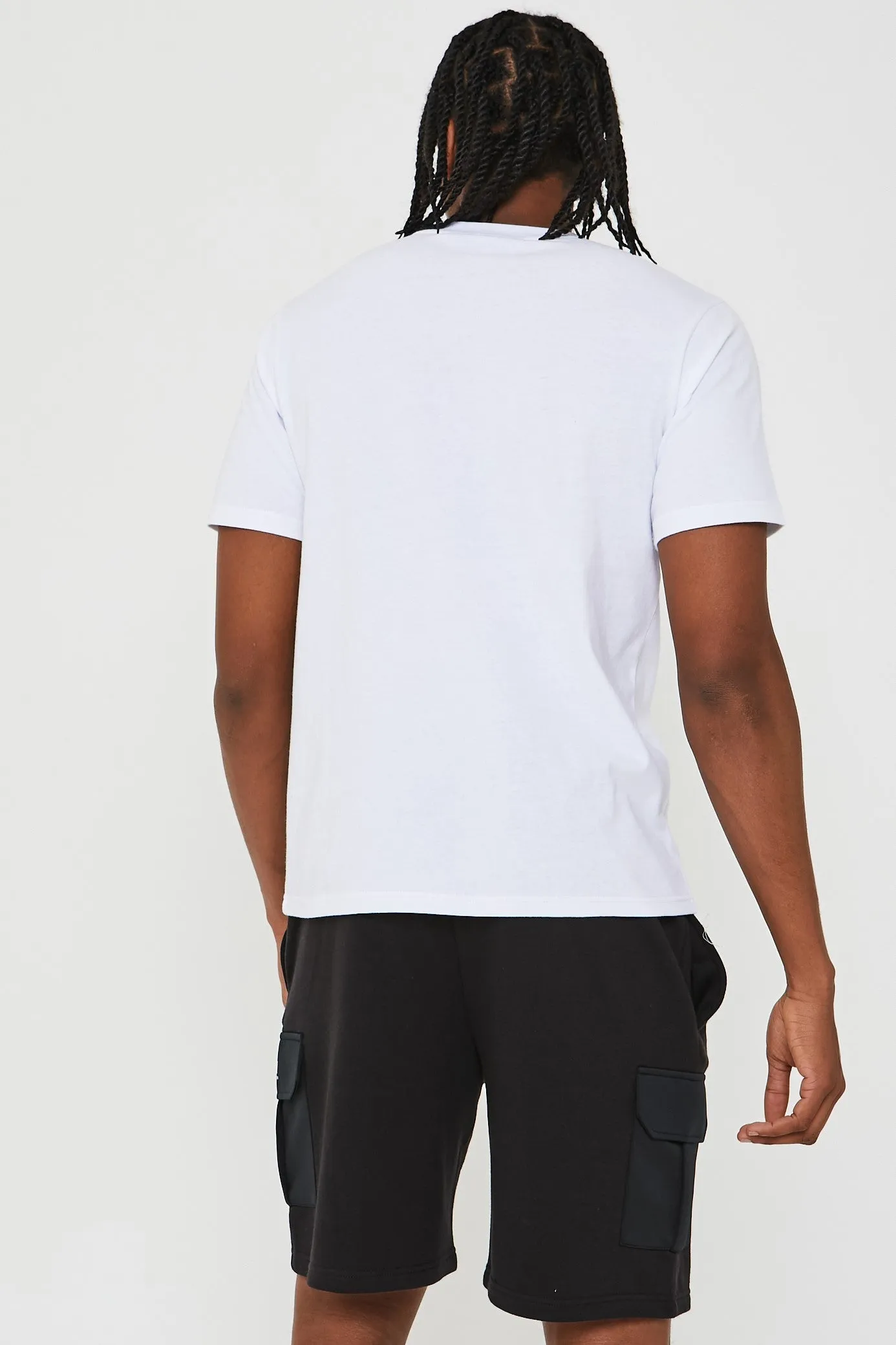 Mell Street T-Shirt & Short Set - White / Black