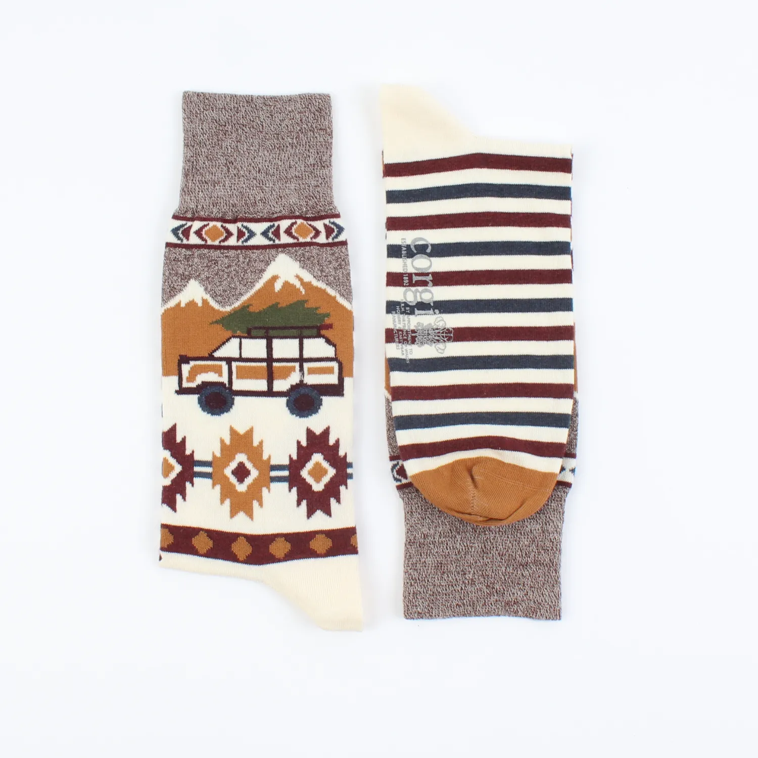 Men's Aztec Campervan Cotton Socks