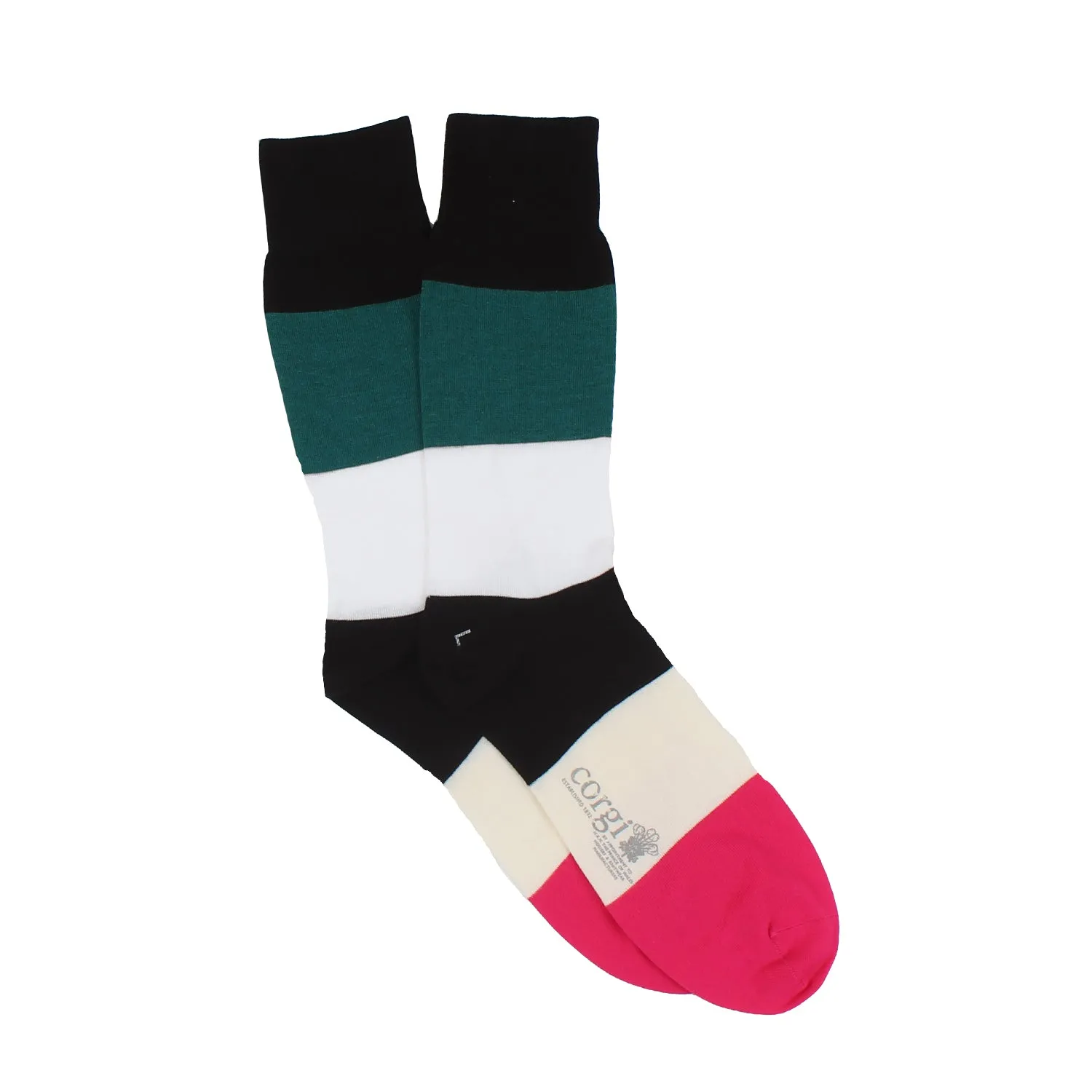 Men's Block Stripe Cotton Socks