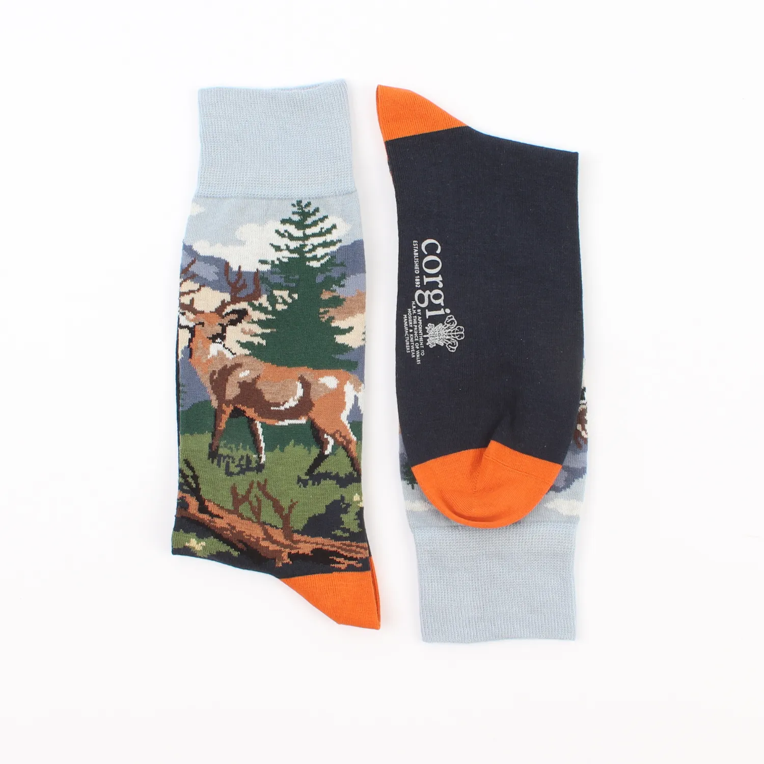 Men's Deer Scene Cotton Socks