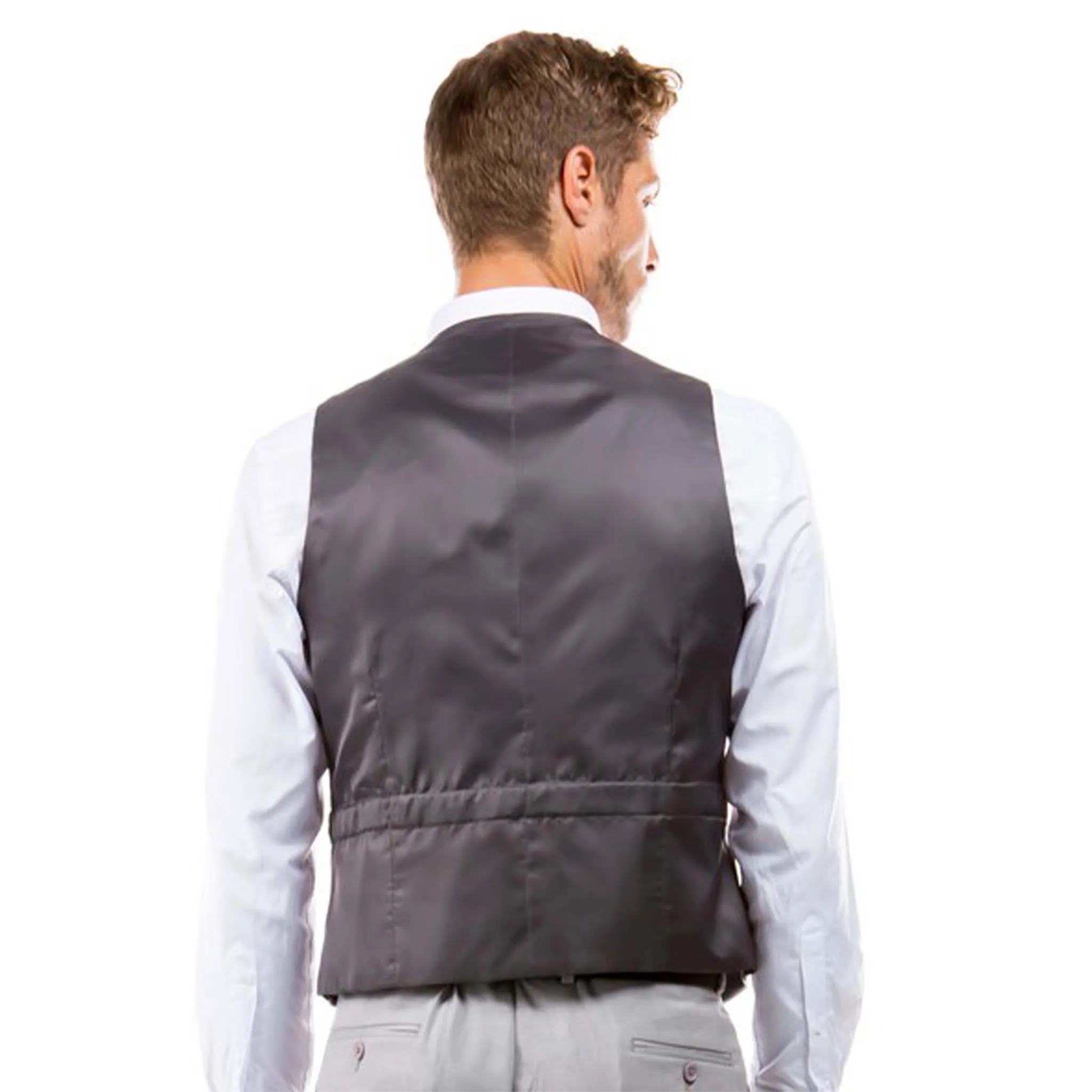 Men's Grey Modern Fit Suit Vest