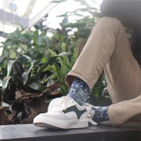 Men's Hibiscus Floral Cotton Socks