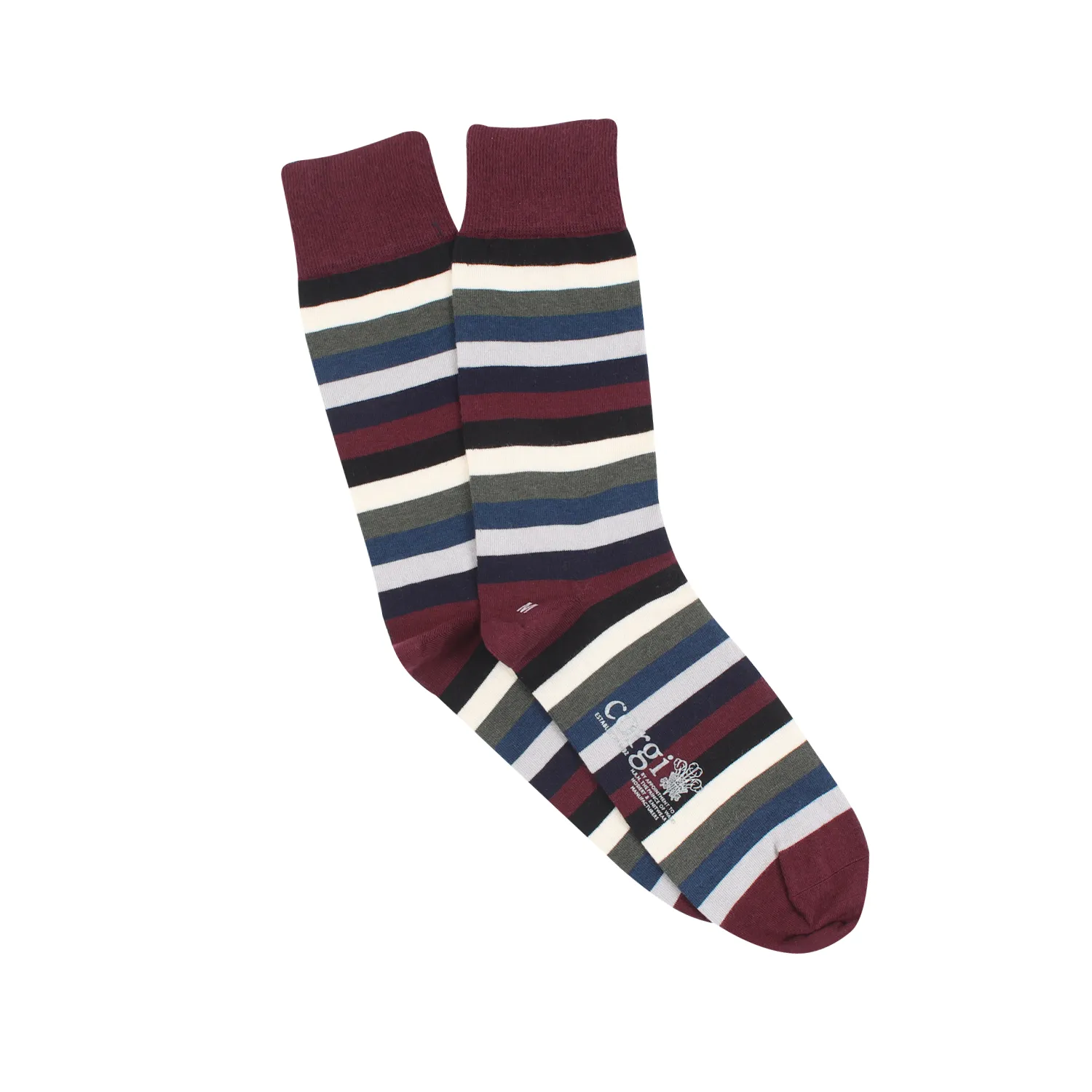 Men's Striped Cashmere Blend Socks