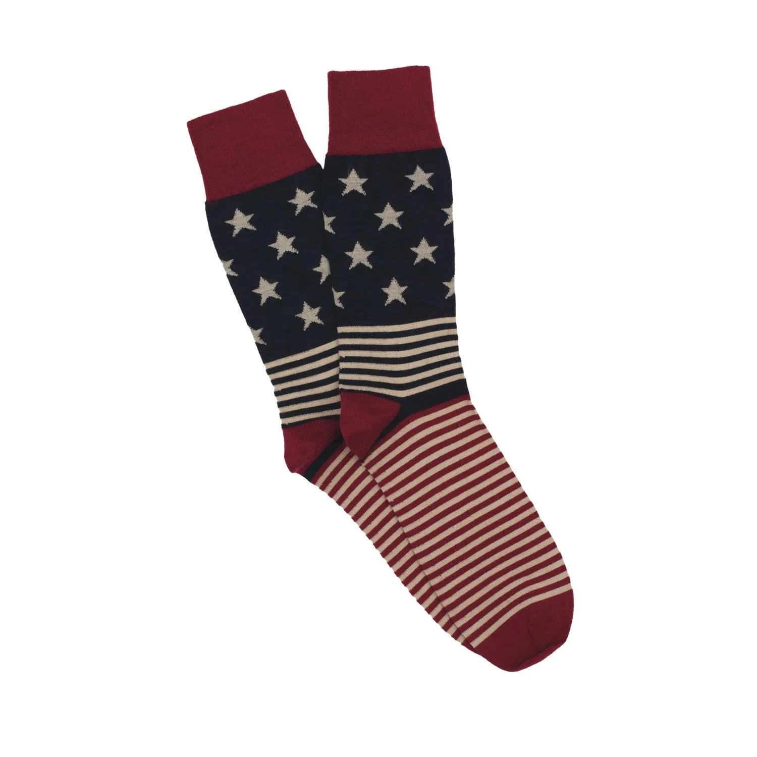 Men's Vintage American Flag Merino Wool Socks