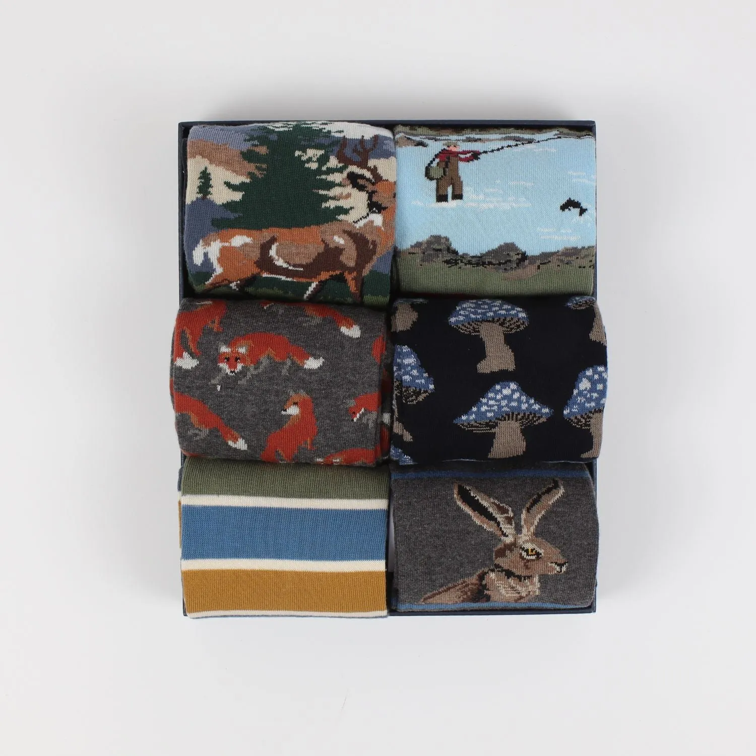 Men's Woodland 6-Pair Cotton Gift Box