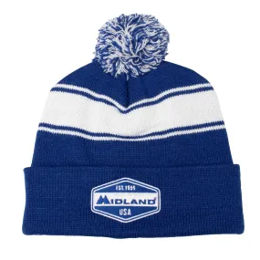 MIDLAND EST. "1959" CREST PATCH BLUE BEANIE