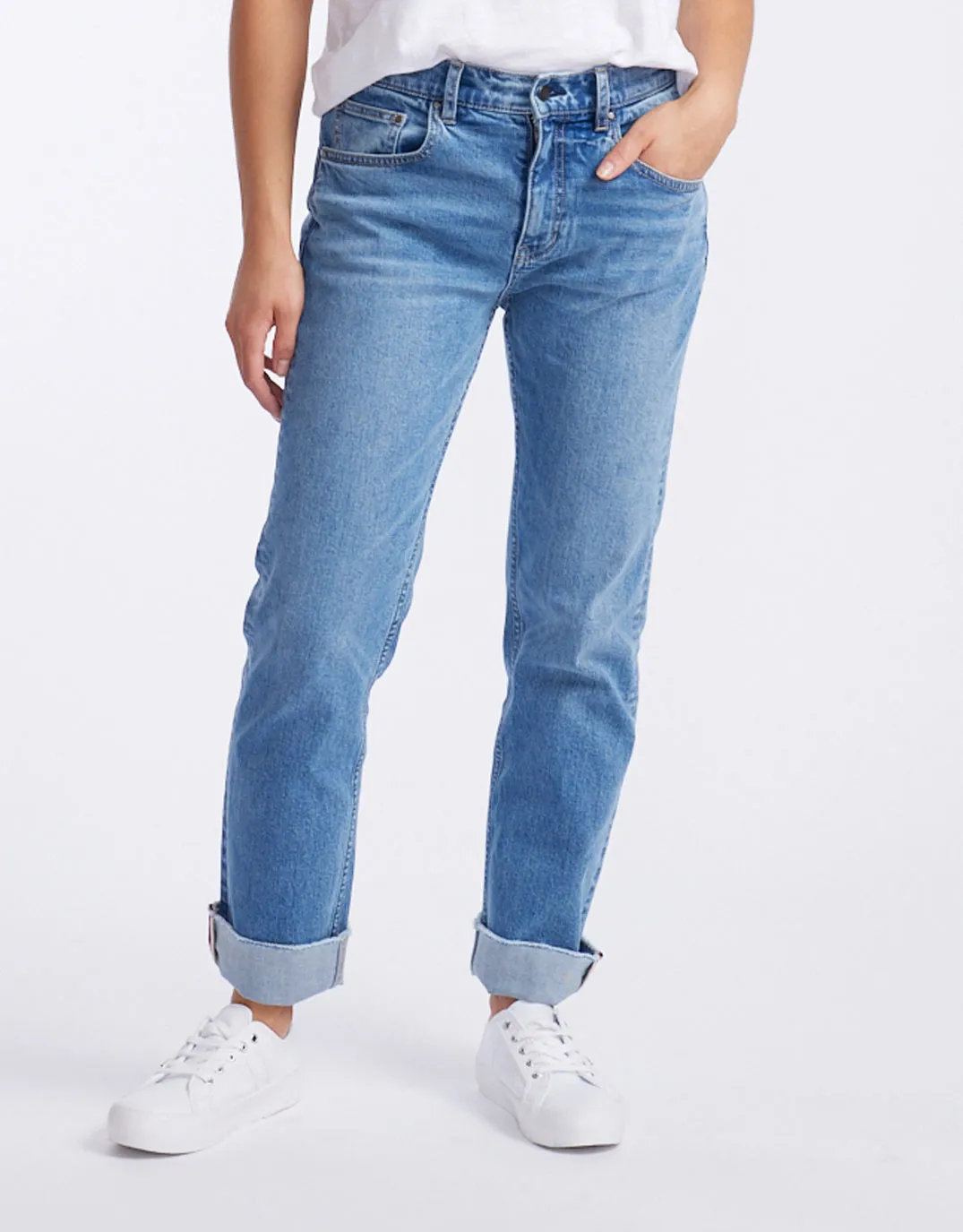 Mila Straight Leg Jean - Mid Wash