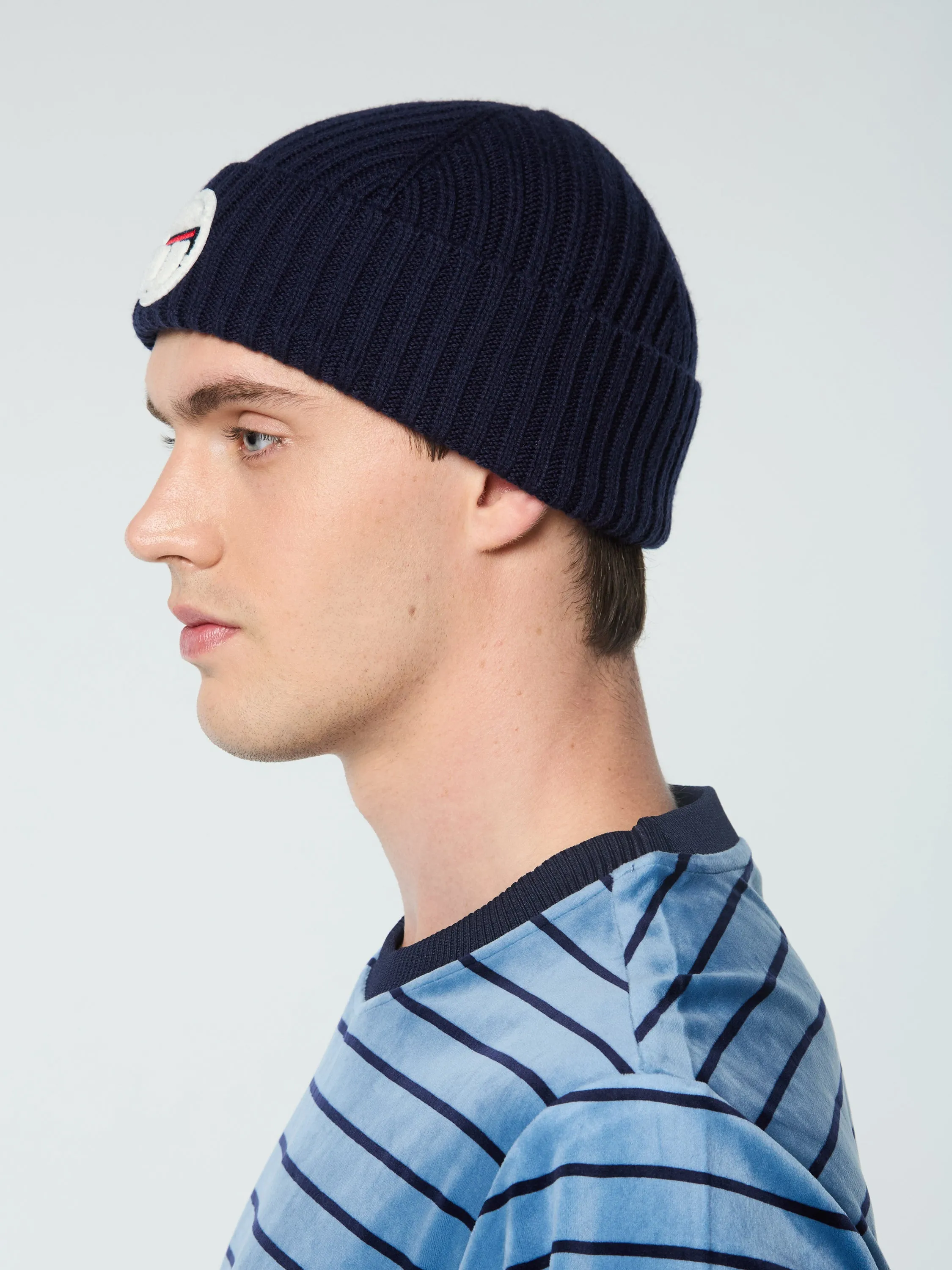 Monk Knit Beanie- Maritime Blue