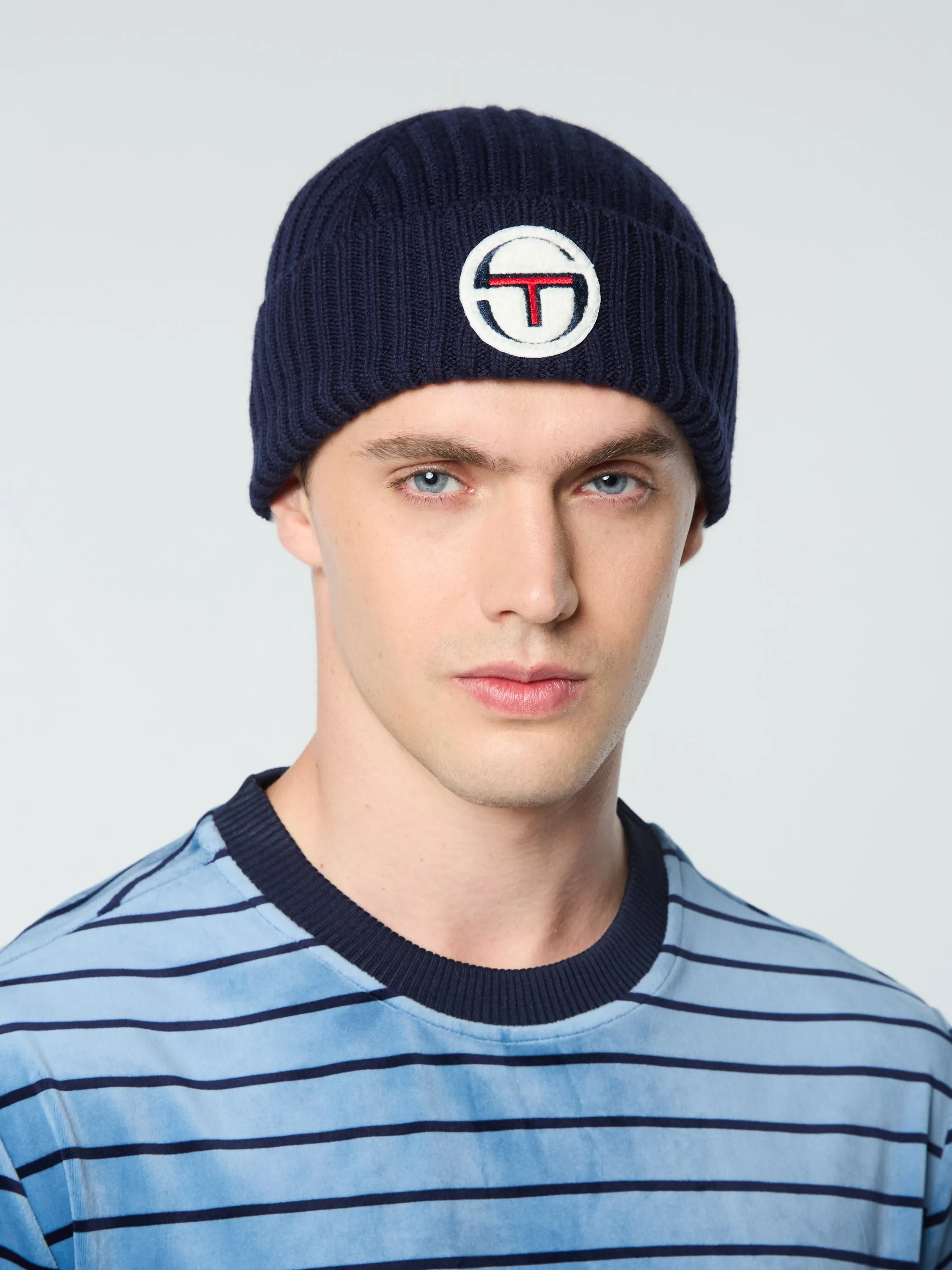 Monk Knit Beanie- Maritime Blue