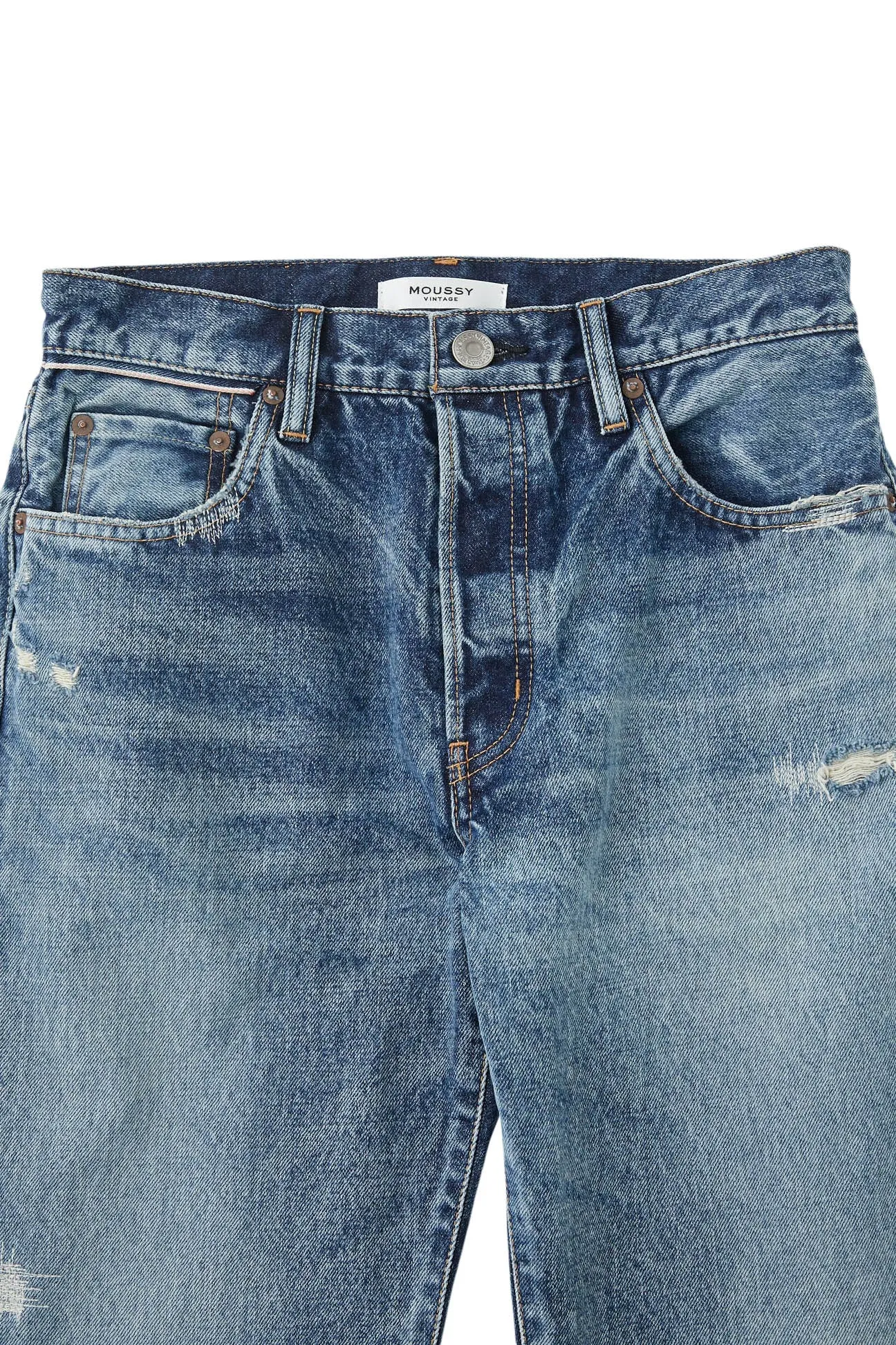 Moussy Denim Sundown Straight Jean in Blue