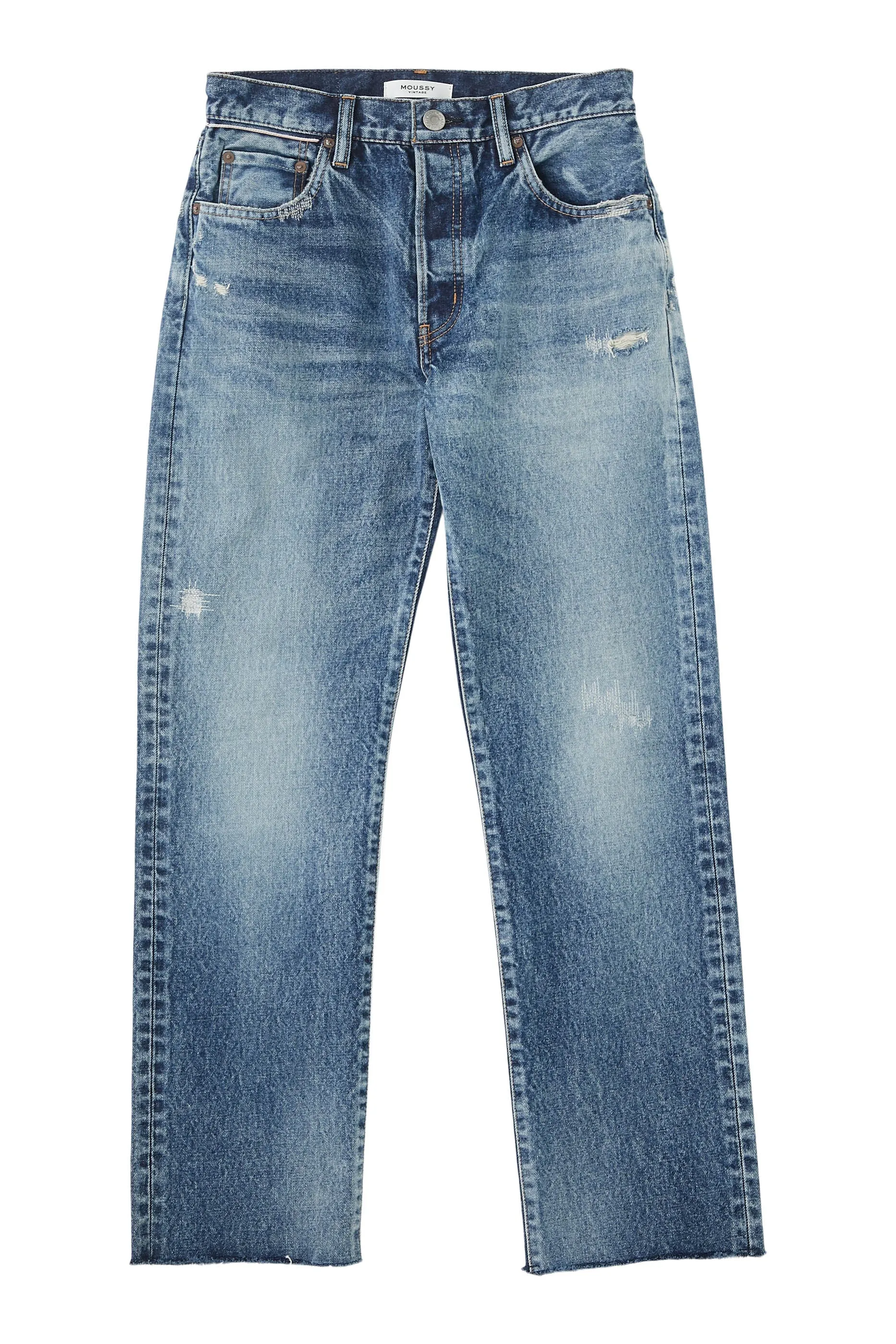 Moussy Denim Sundown Straight Jean in Blue