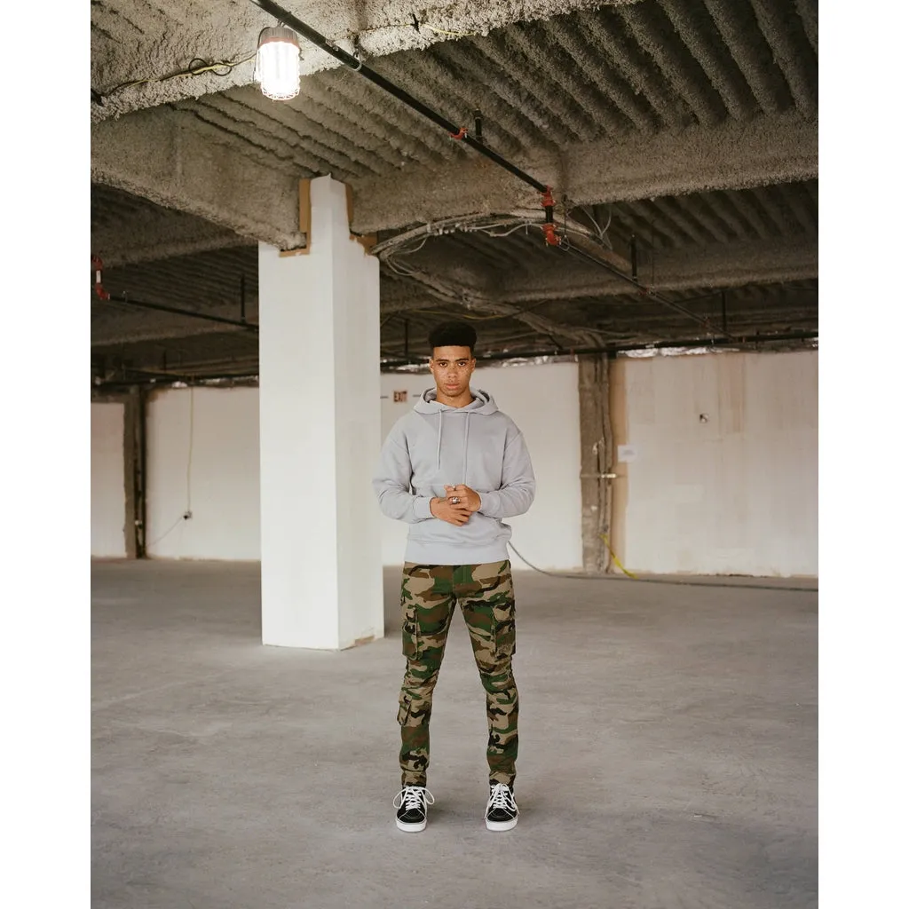 Multipocket Cargo Twill Pants - Wood Camo