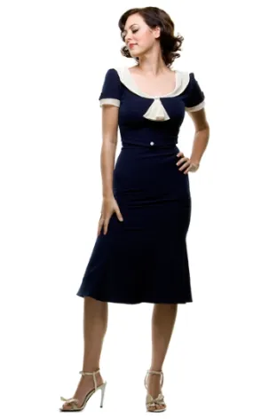 Navy Raileen Fitted Dress by Stop Staring!