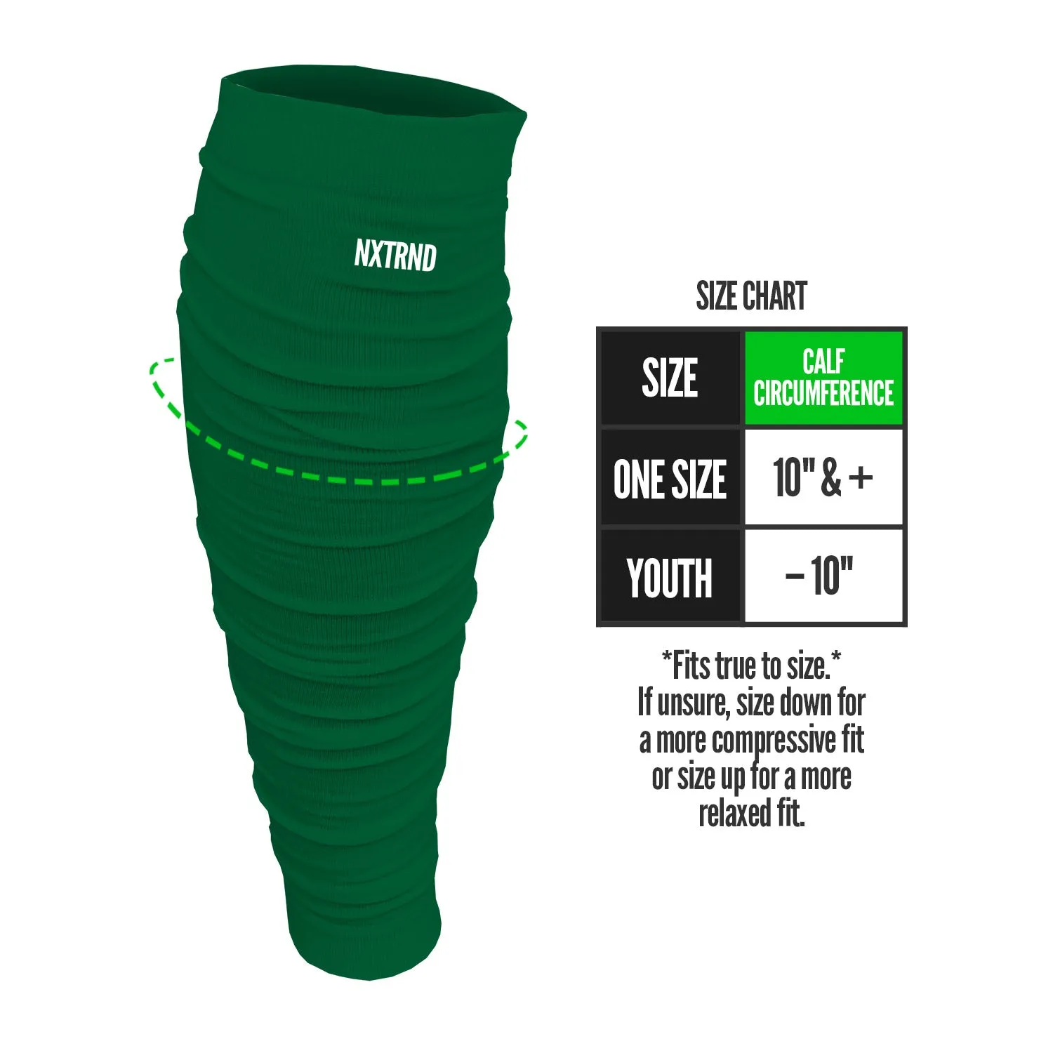 NXTRND Scrunch Football Leg Sleeves Dark Green