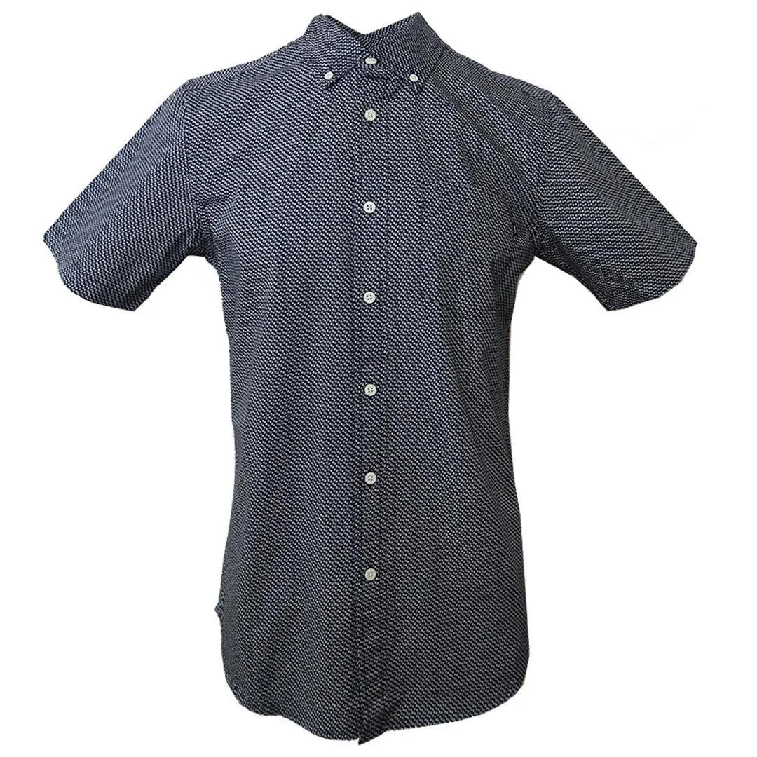 Obey Men's Gray & Indigo S/S Woven Shirt (Retail $80)