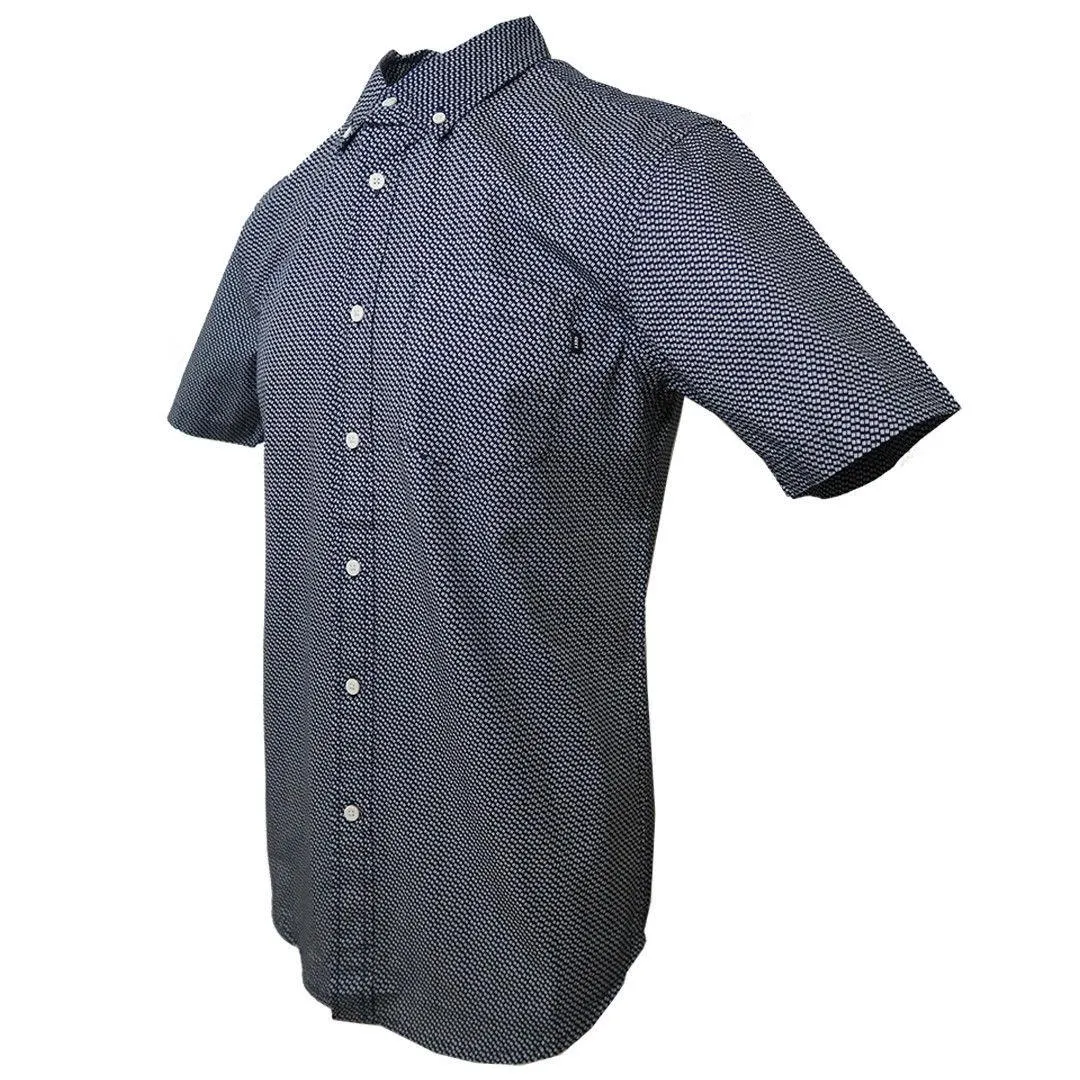 Obey Men's Gray & Indigo S/S Woven Shirt (Retail $80)