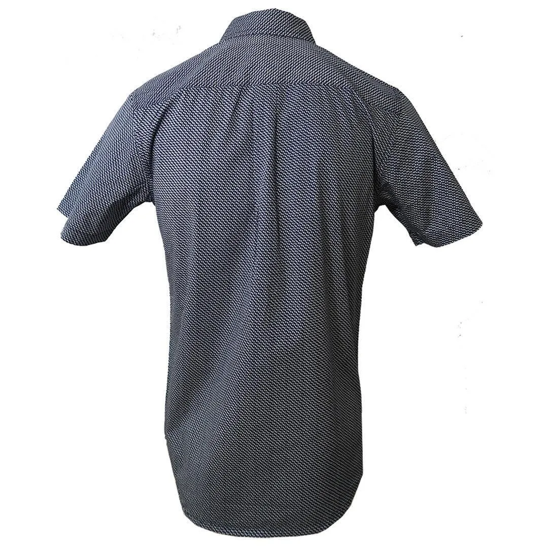 Obey Men's Gray & Indigo S/S Woven Shirt (Retail $80)