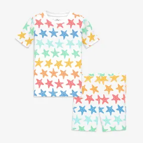 Organic PJ set in rainbow starfish