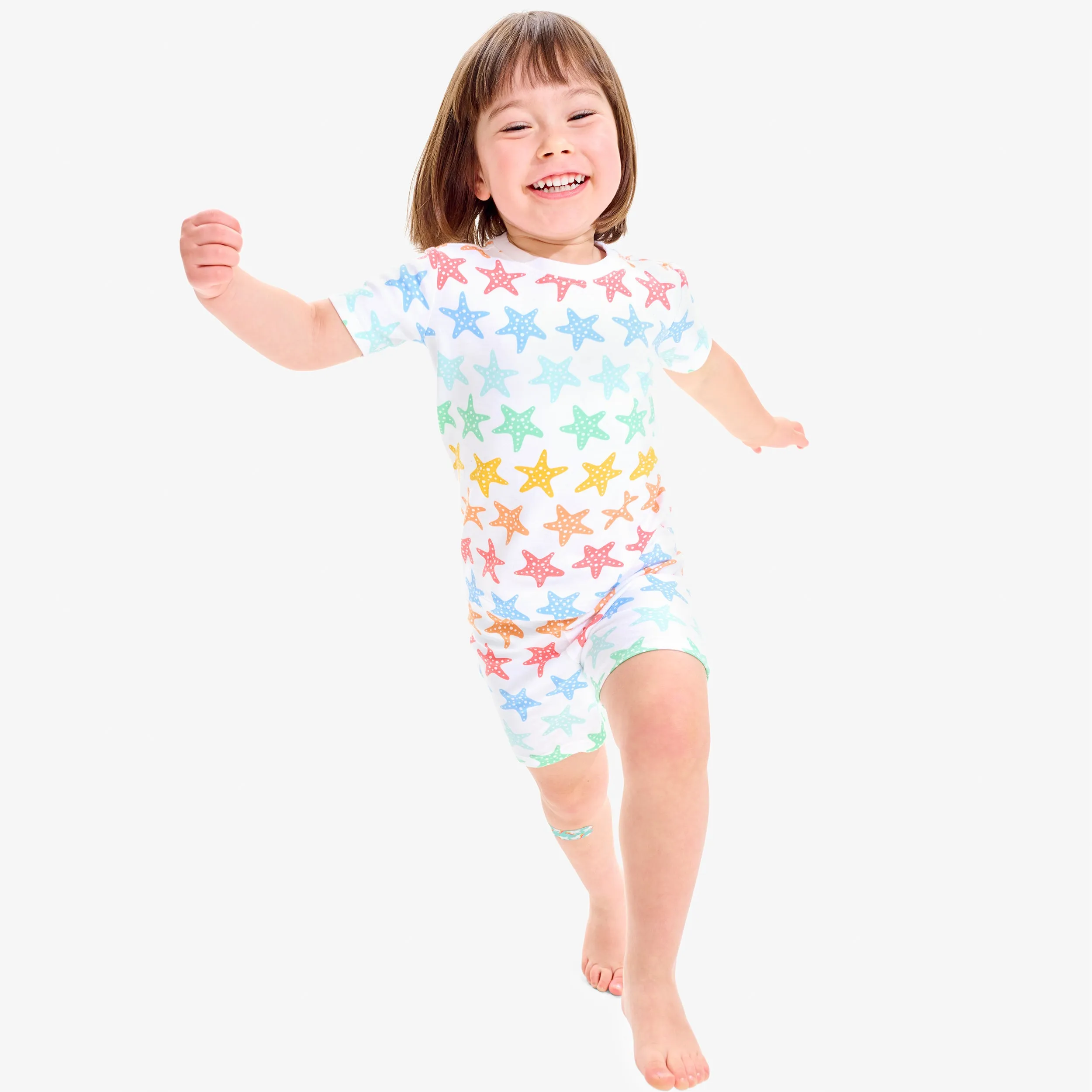 Organic PJ short in rainbow starfish