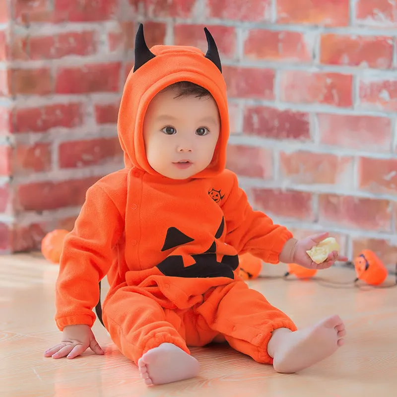 Pumpkin Hooded Halloween Jumpsuit