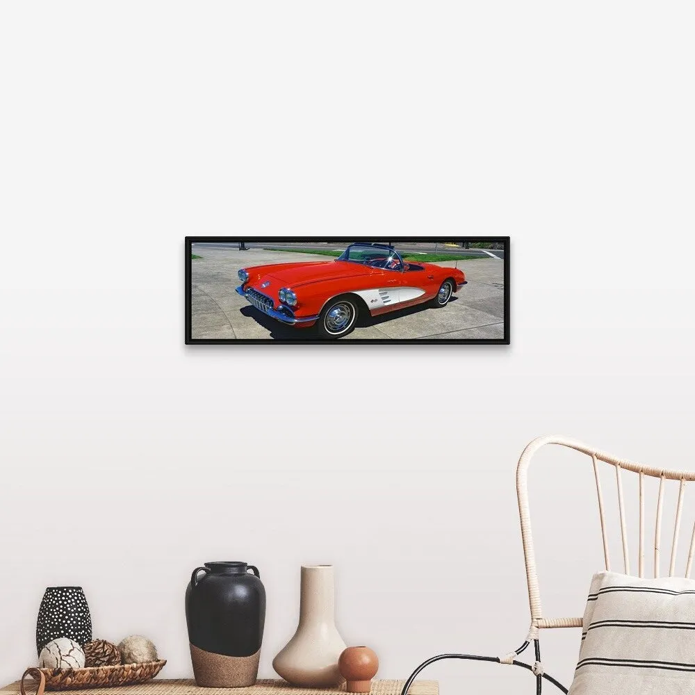 "1959 Corvette" Black Float Frame Canvas Art