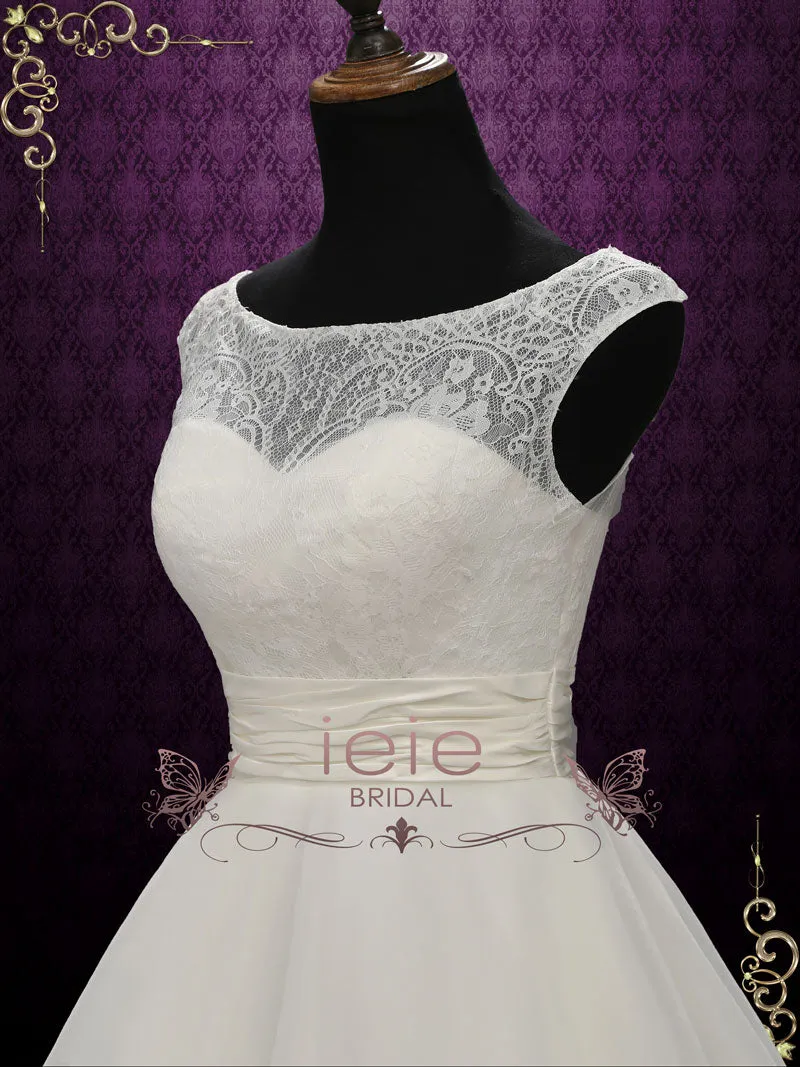 Ready to Wear Short Retro Tea Length Lace Wedding Dress BREE