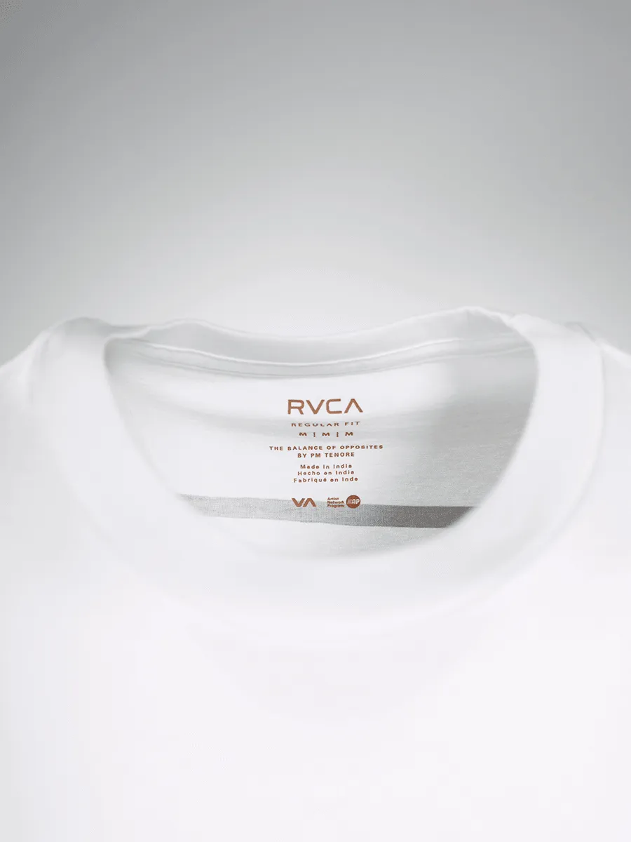 RVCA Men's White VA Box Regular Fit S/S T-Shirt (S02)