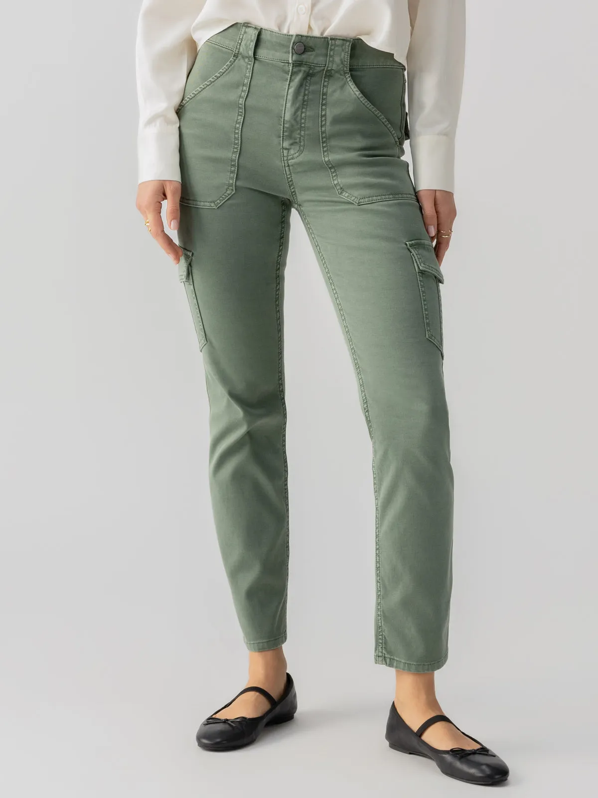 Sculpted Hayden Slim Straight Standard Rise Pant Dark Spruce