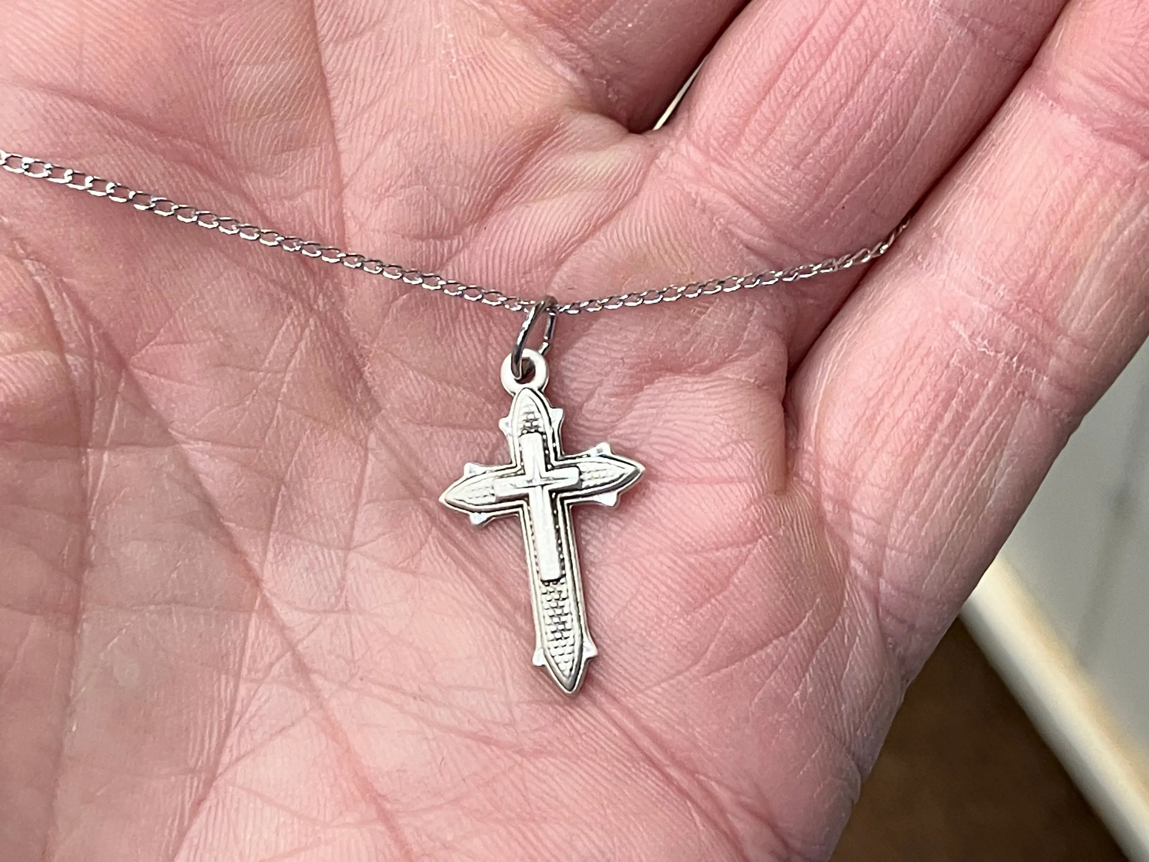 Silver Cross With Chain