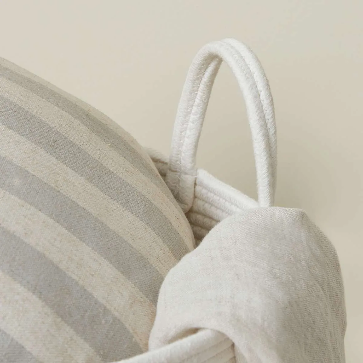 Southampton Cotton Rope Basket - White