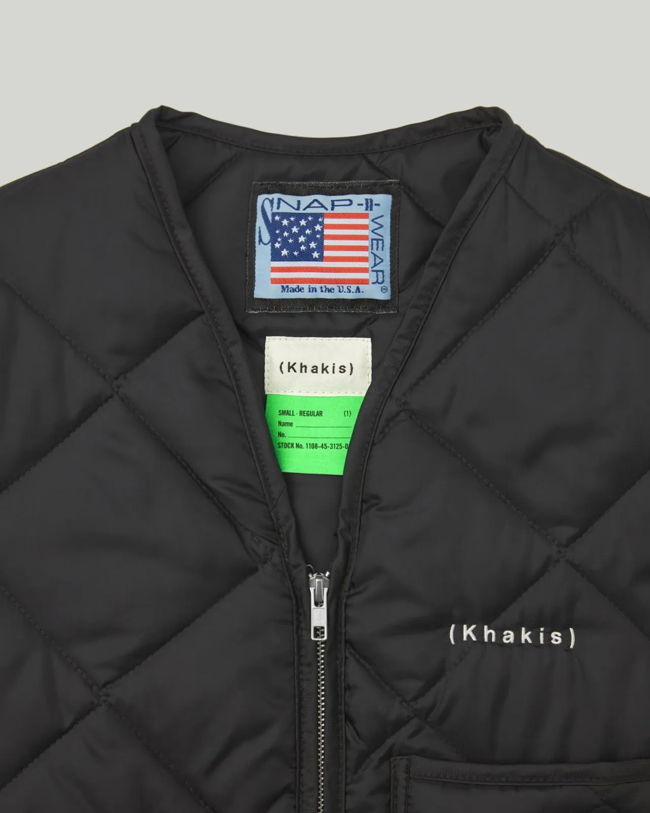 Staff Quilted Vest Black