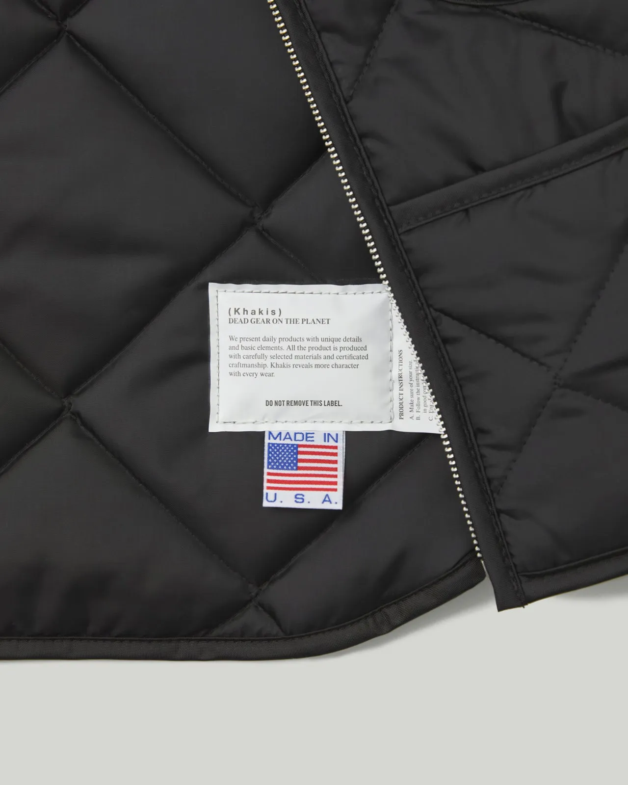 Staff Quilted Vest Black