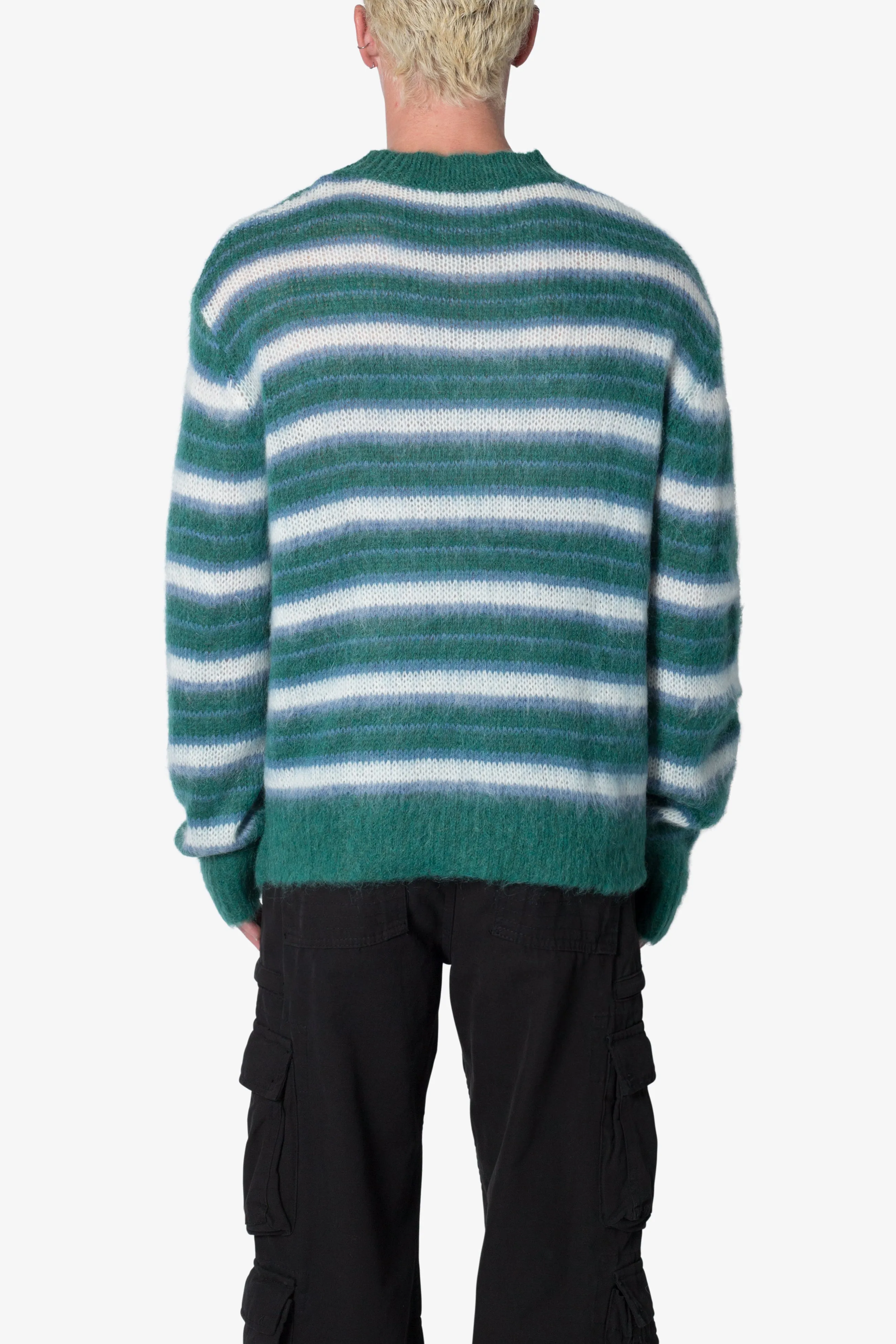 Striped Mohair Sweater - Green