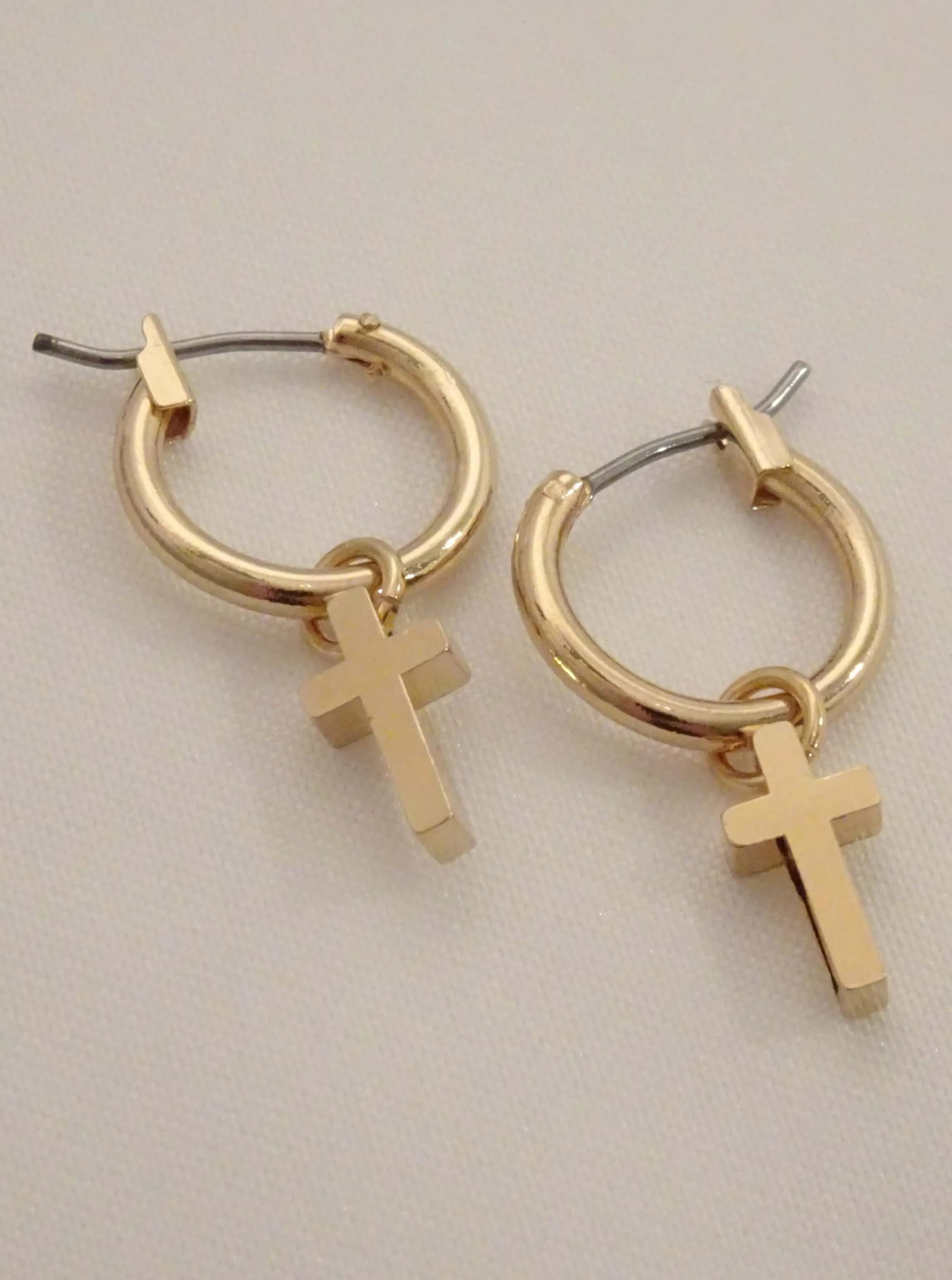 The Cross Hoop Earrings