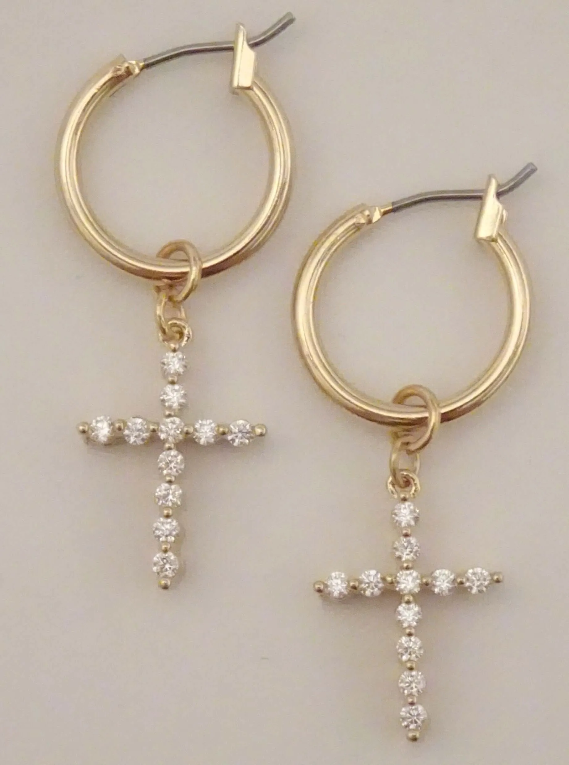 The Drop Cross Earrings