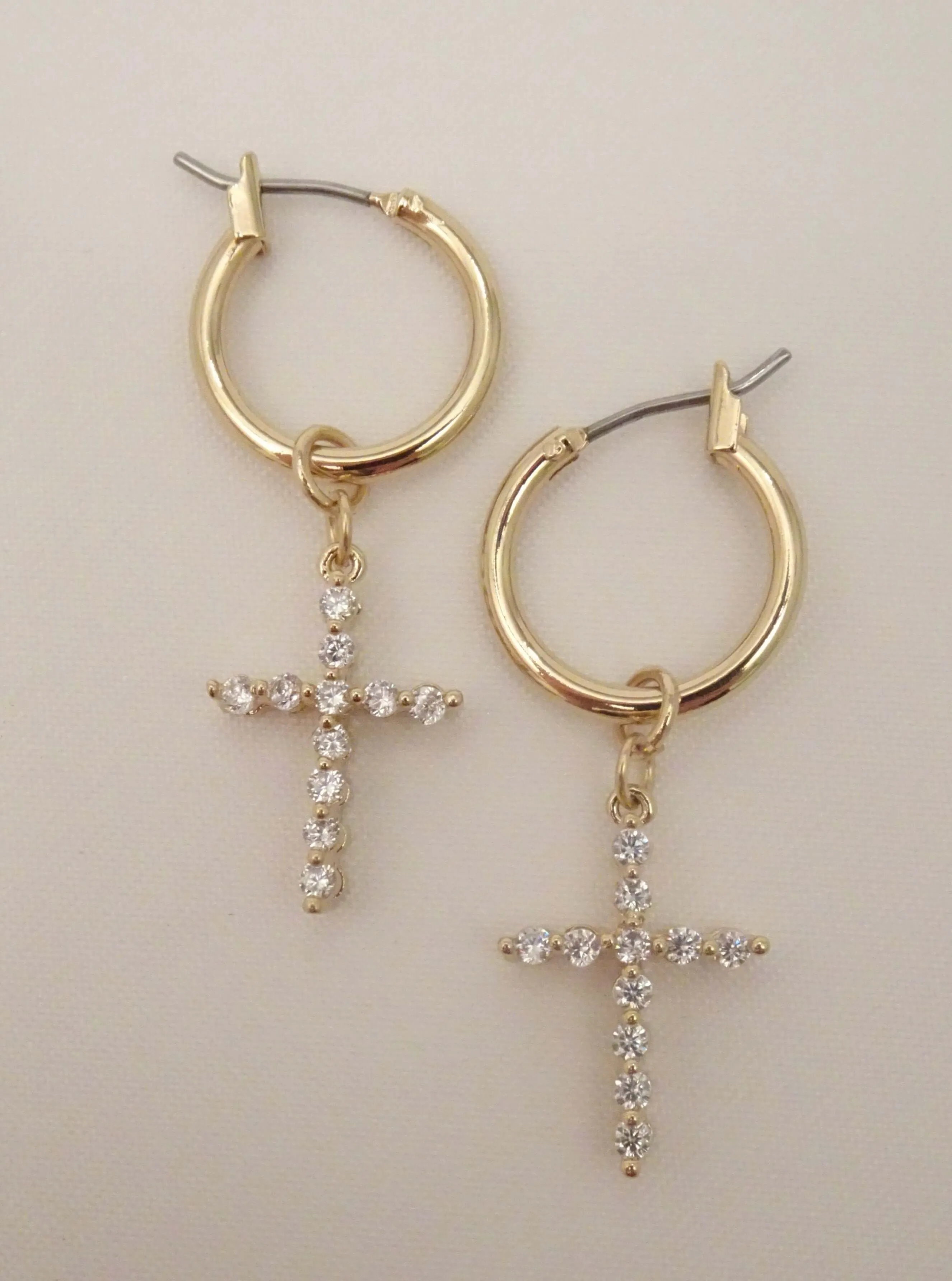 The Drop Cross Earrings