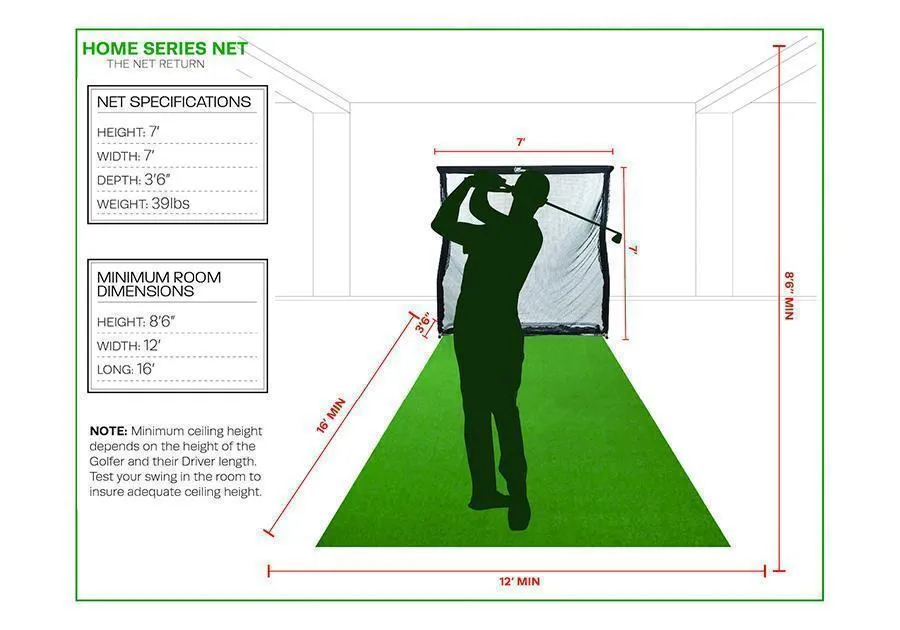 The Net Return Home Series V2 Golf Net