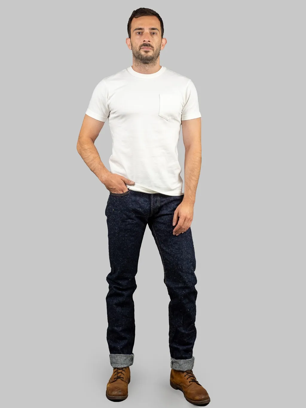 The Strike Gold 0104KE "Keep Earth" Natural Indigo Straight Tapered Jeans