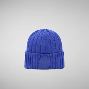 Unisex ribbed beanie jo in gentian blue