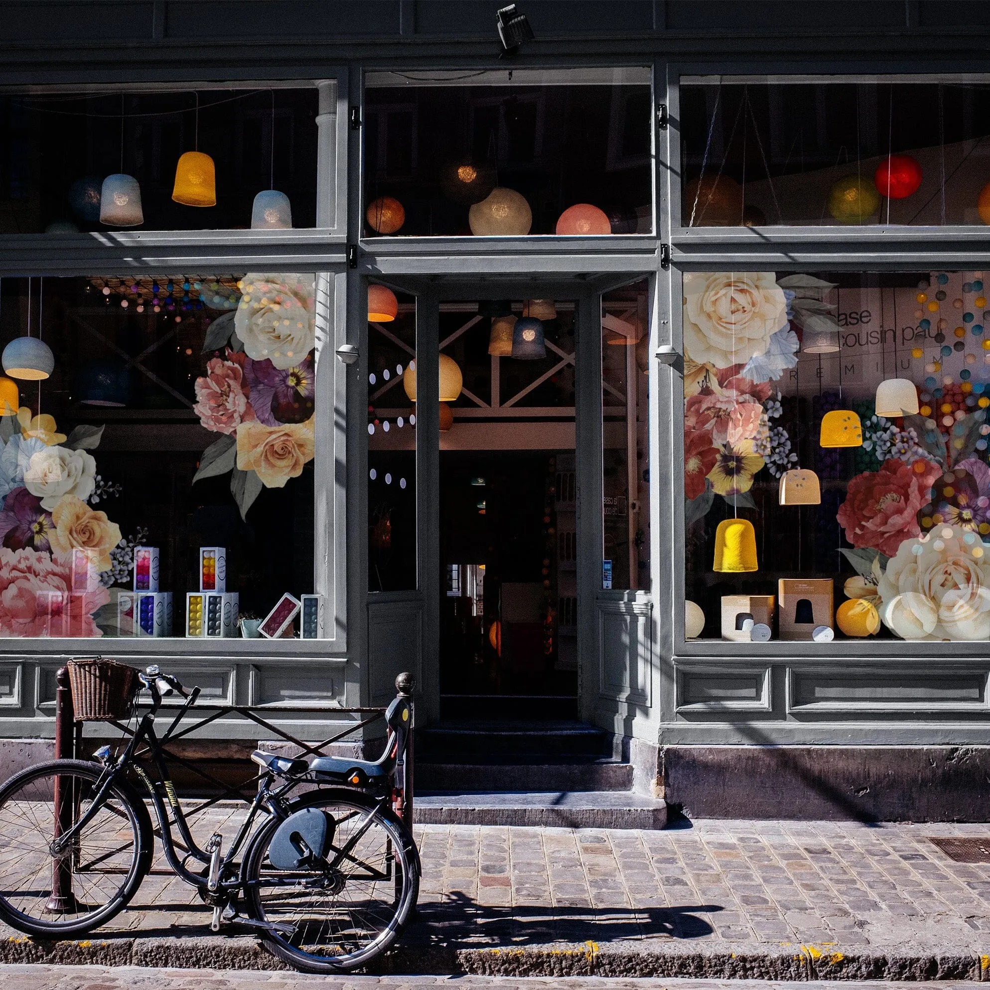 Vintage Floral Window Decals