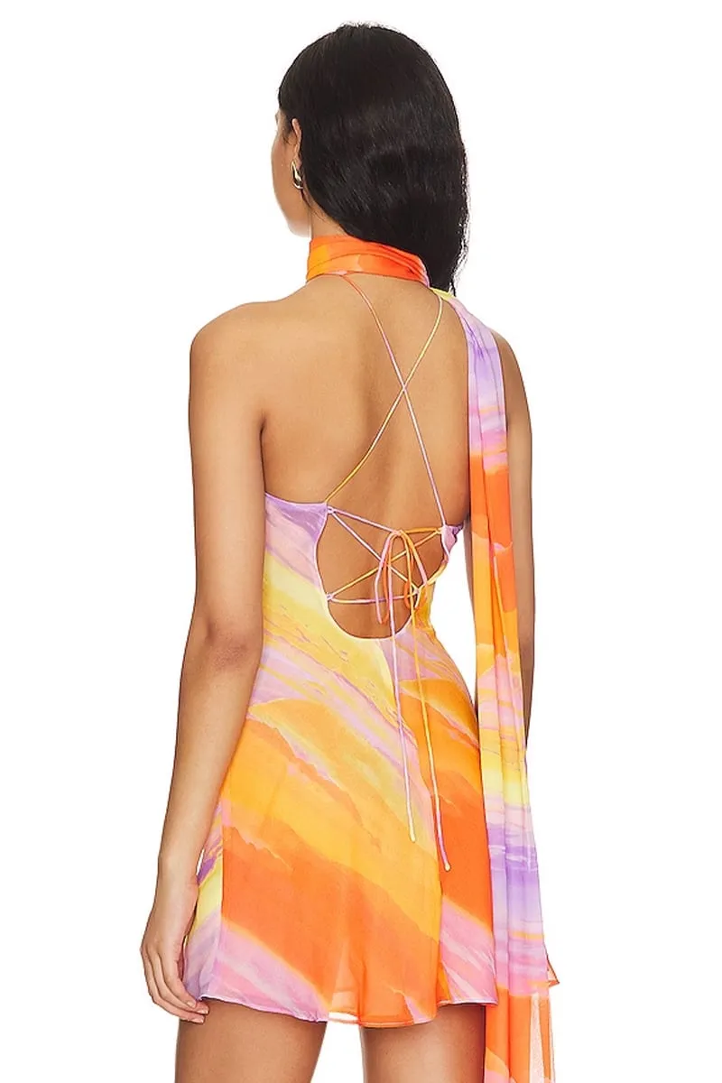 Vivid Perspective Mini Dress