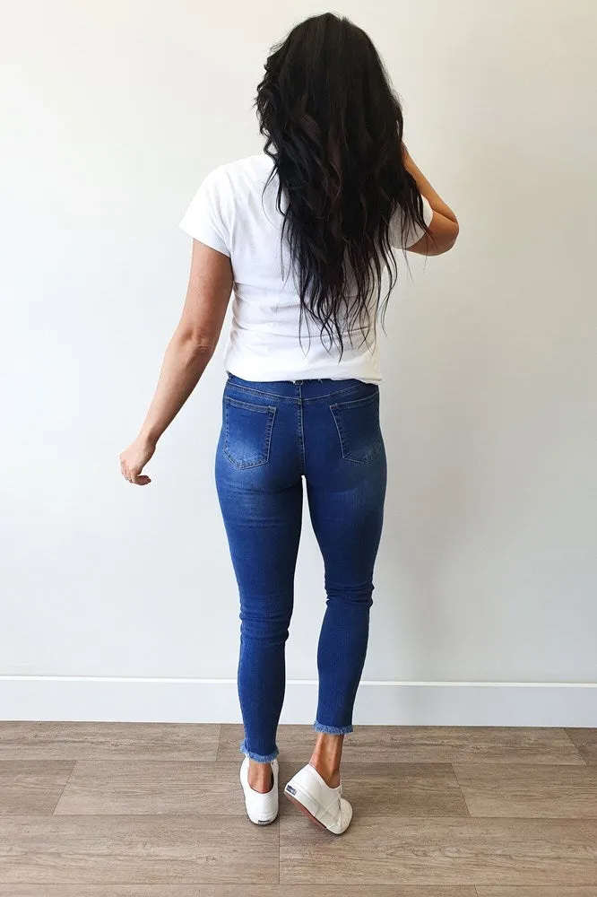 Wakee Denim Frankie Ripped Jean Blue