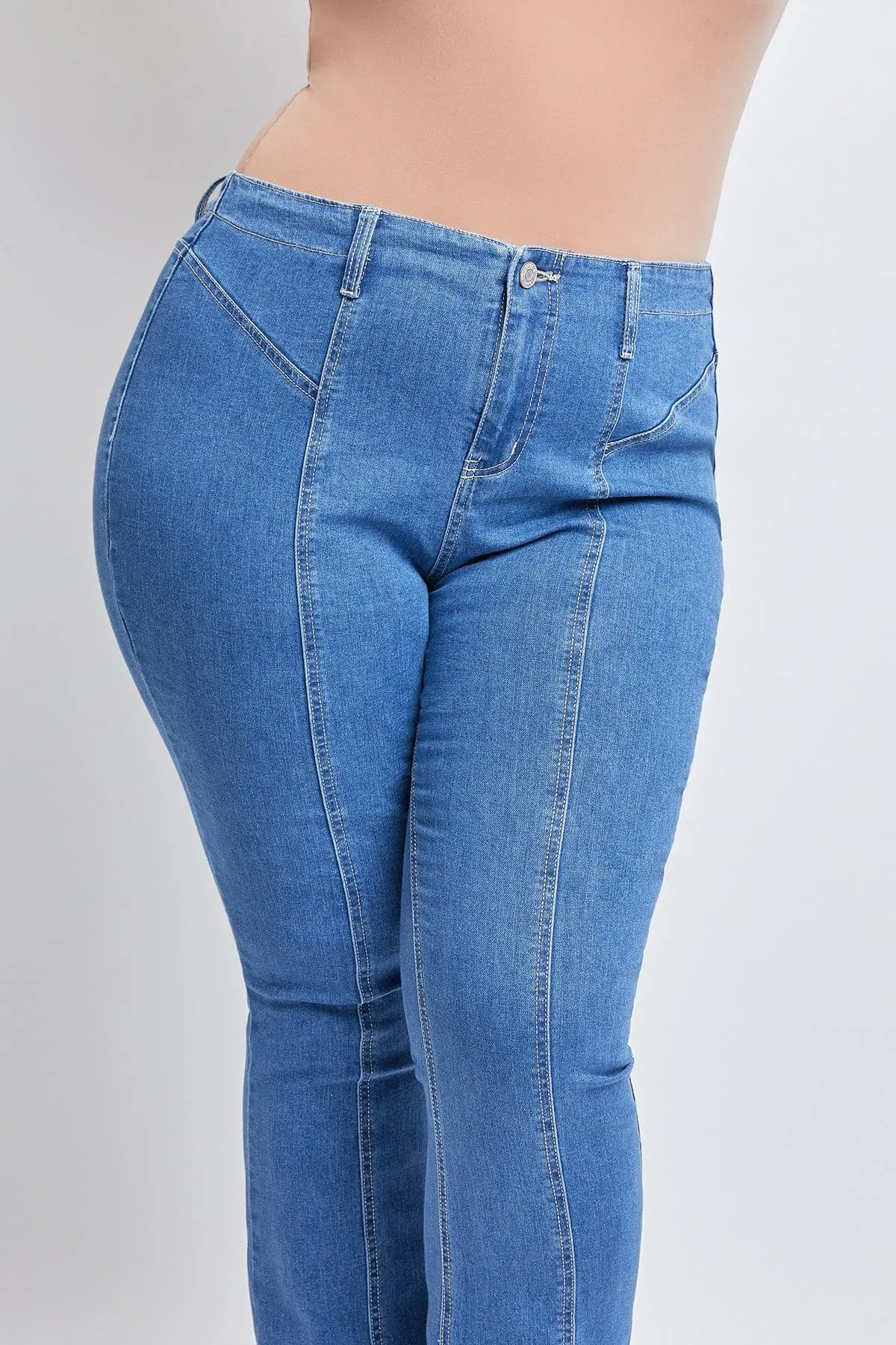 Women's Plus  Flare Jeans with Front Seam