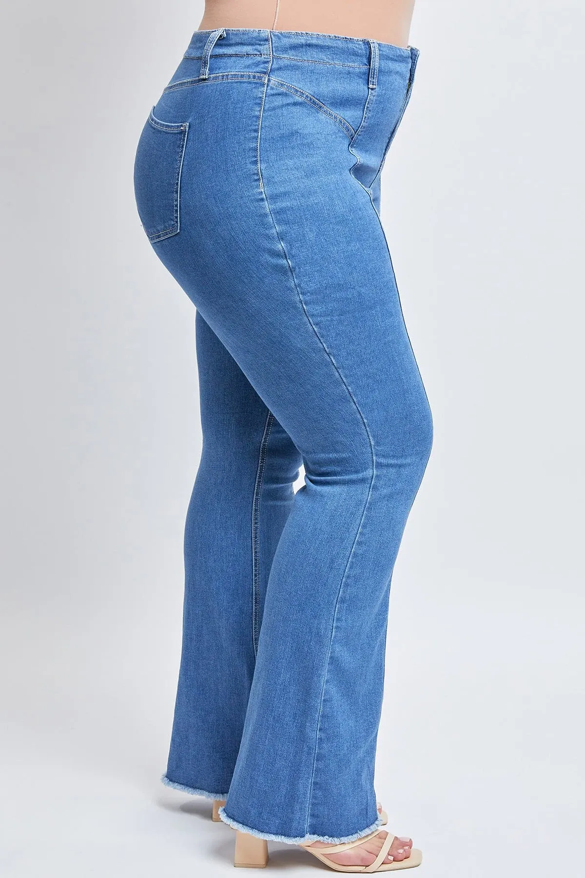 Women's Plus  Flare Jeans with Front Seam