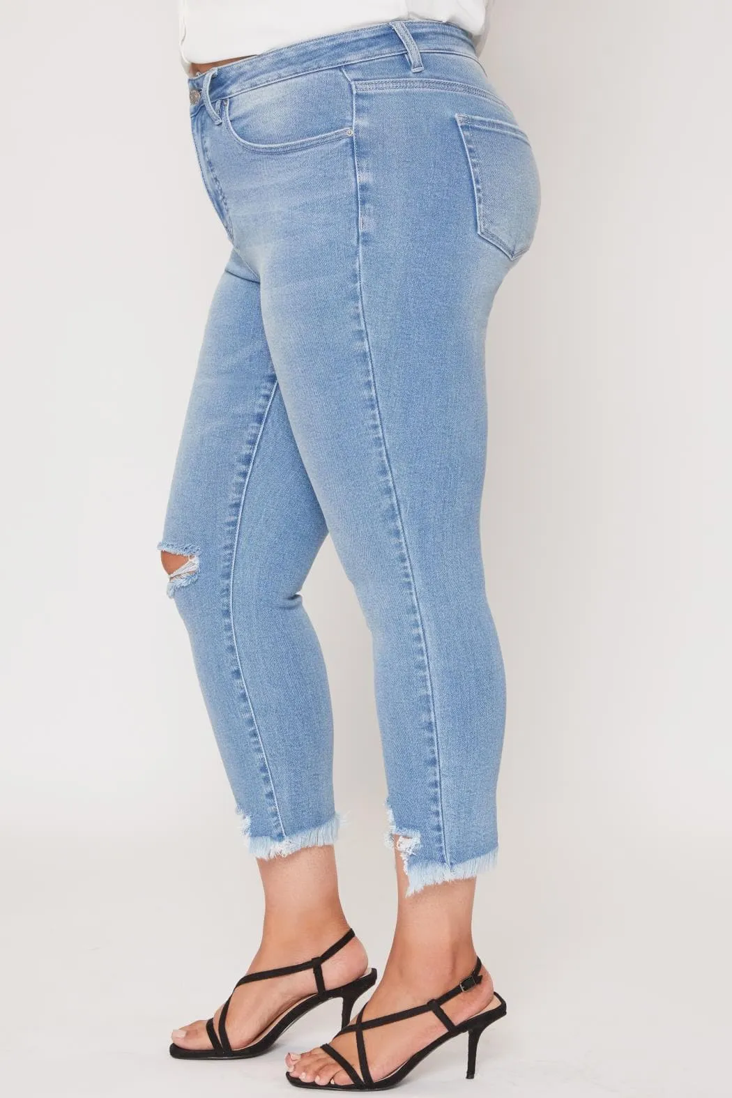 Women's Plus Size Vintage Fray Hem Jean